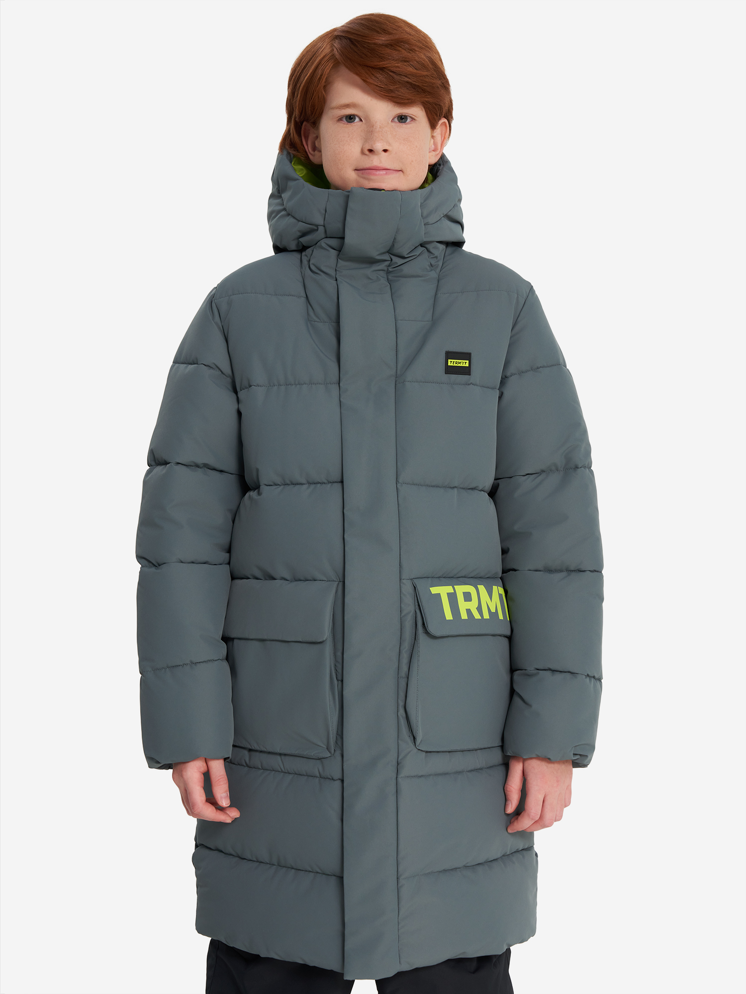 фото Пальто утепленное для мальчиков termit, серый