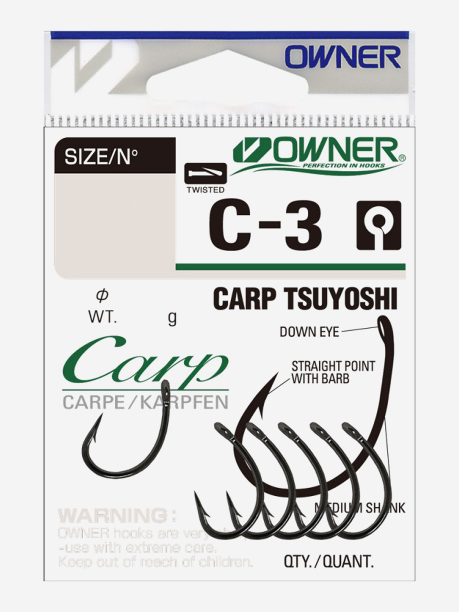 Изображение товара Крючки OWNER Carp Tsuyosni BC №6 — надежные одинарные крючки для карповой рыбалки Изображение товара Крючки OWNER Carp Tsuyosni BC №6 — надежные одинарные крючки для карповой рыбалки