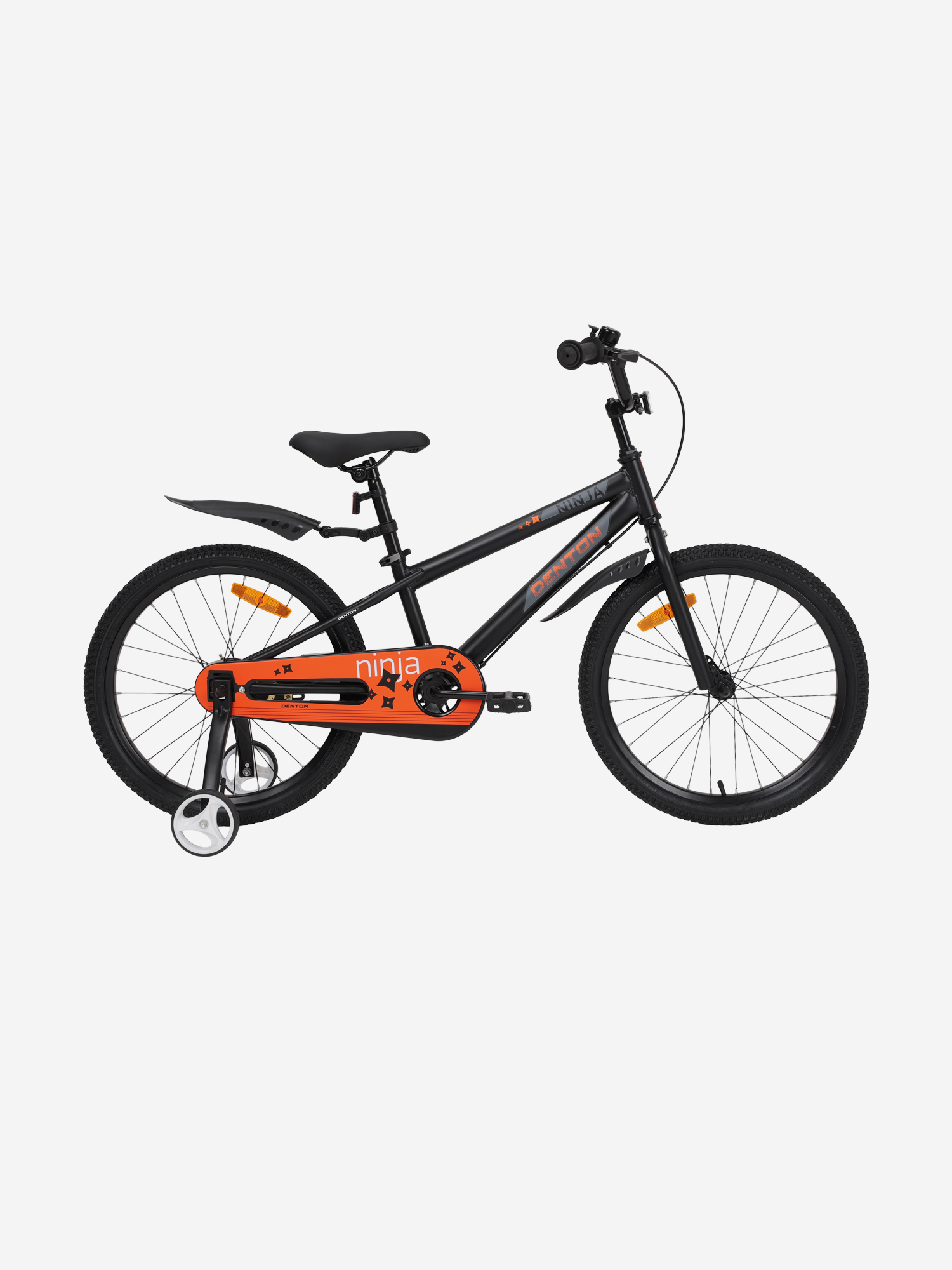 Изображение товара Детский велосипед Denton Ninja 20 с регулируемым седлом и боковыми колесами