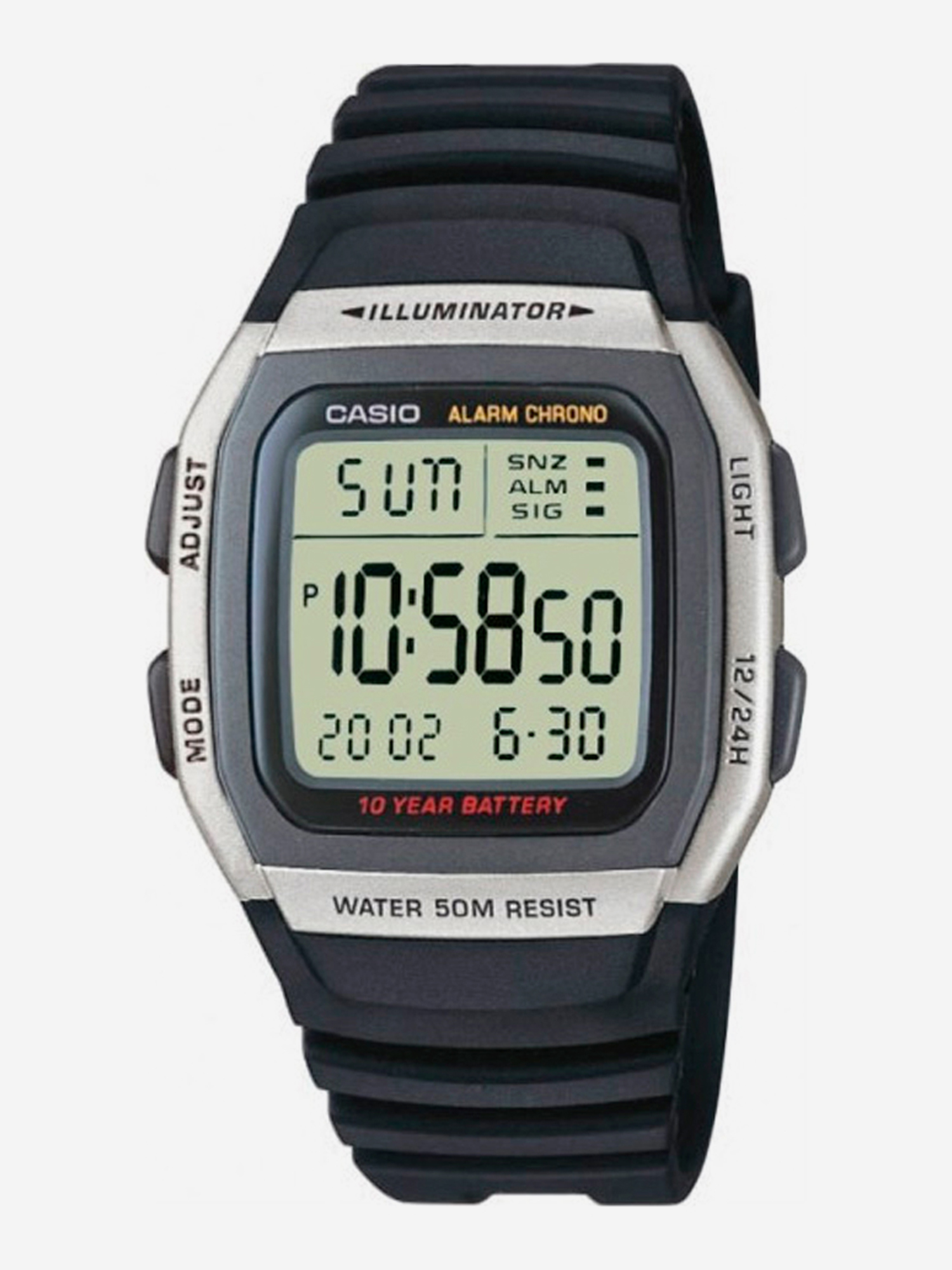 

Наручные часы Casio W-96H-1A, Черный