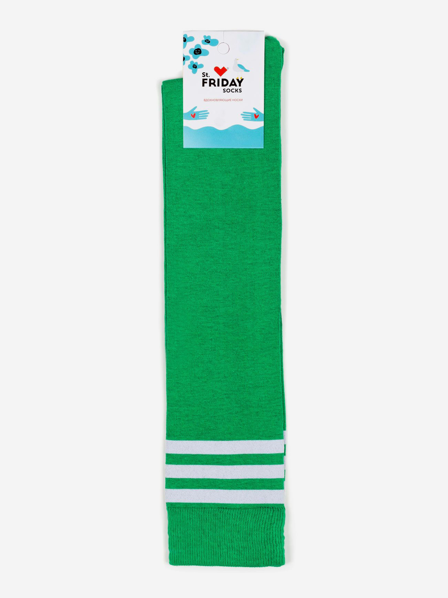 

Гольфы с полосками St.Friday Socks, Классические, Зелёные, Зеленый