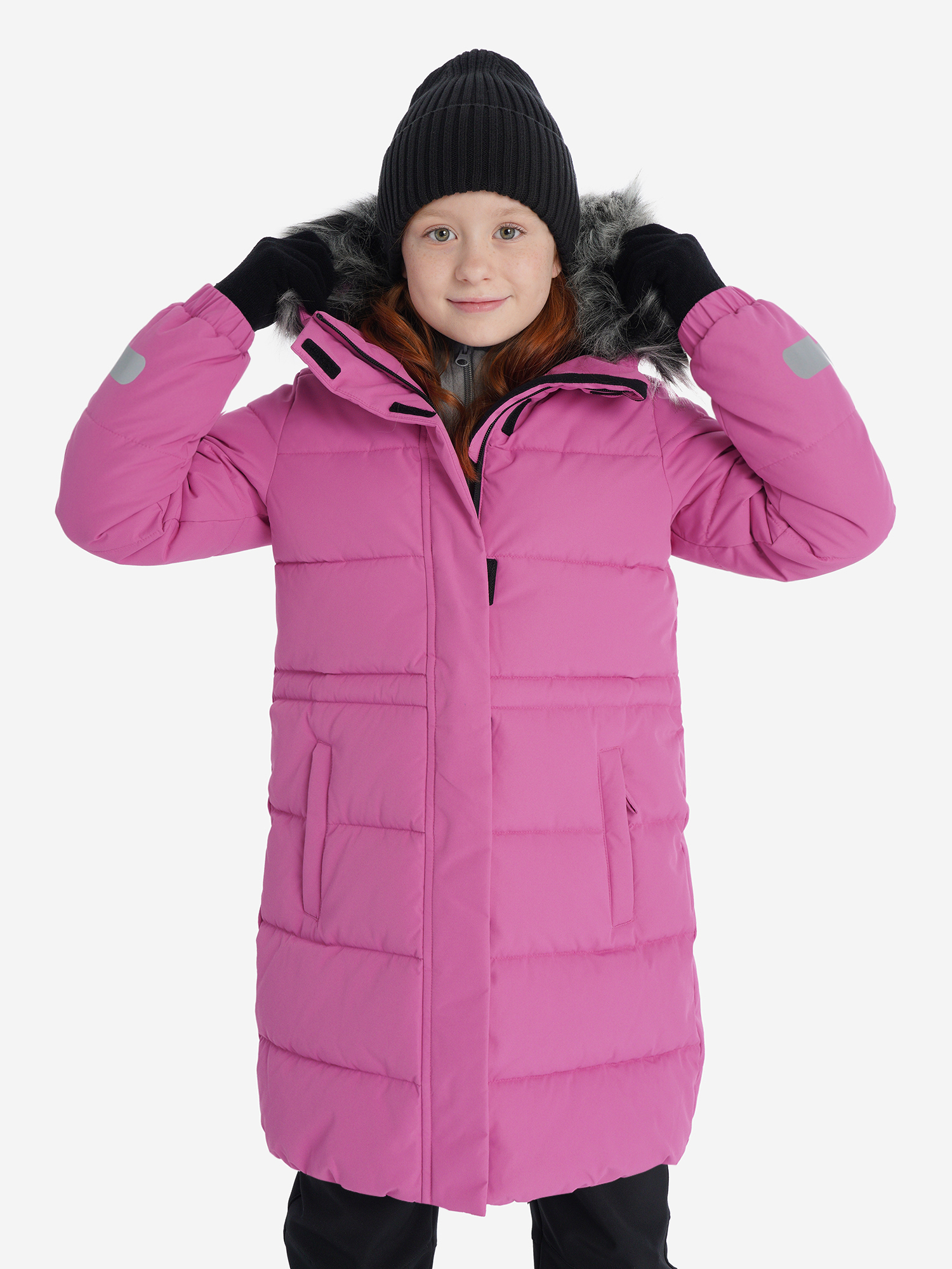 

Пальто утепленное для девочек Northland, Розовый