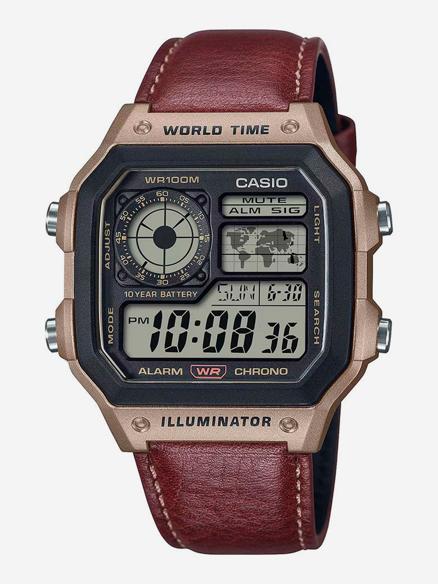 

Наручные часы Casio Collection AE-1200WHL-5L, Коричневый