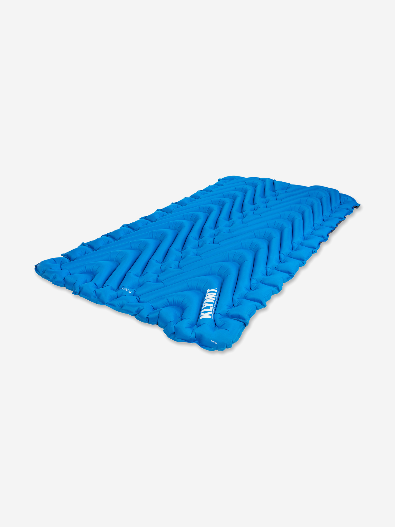 Надувной коврик KLYMIT Static V pad Double, Синий коврик гимнастический body form 180x60x1 см bf 002 красный зеленый