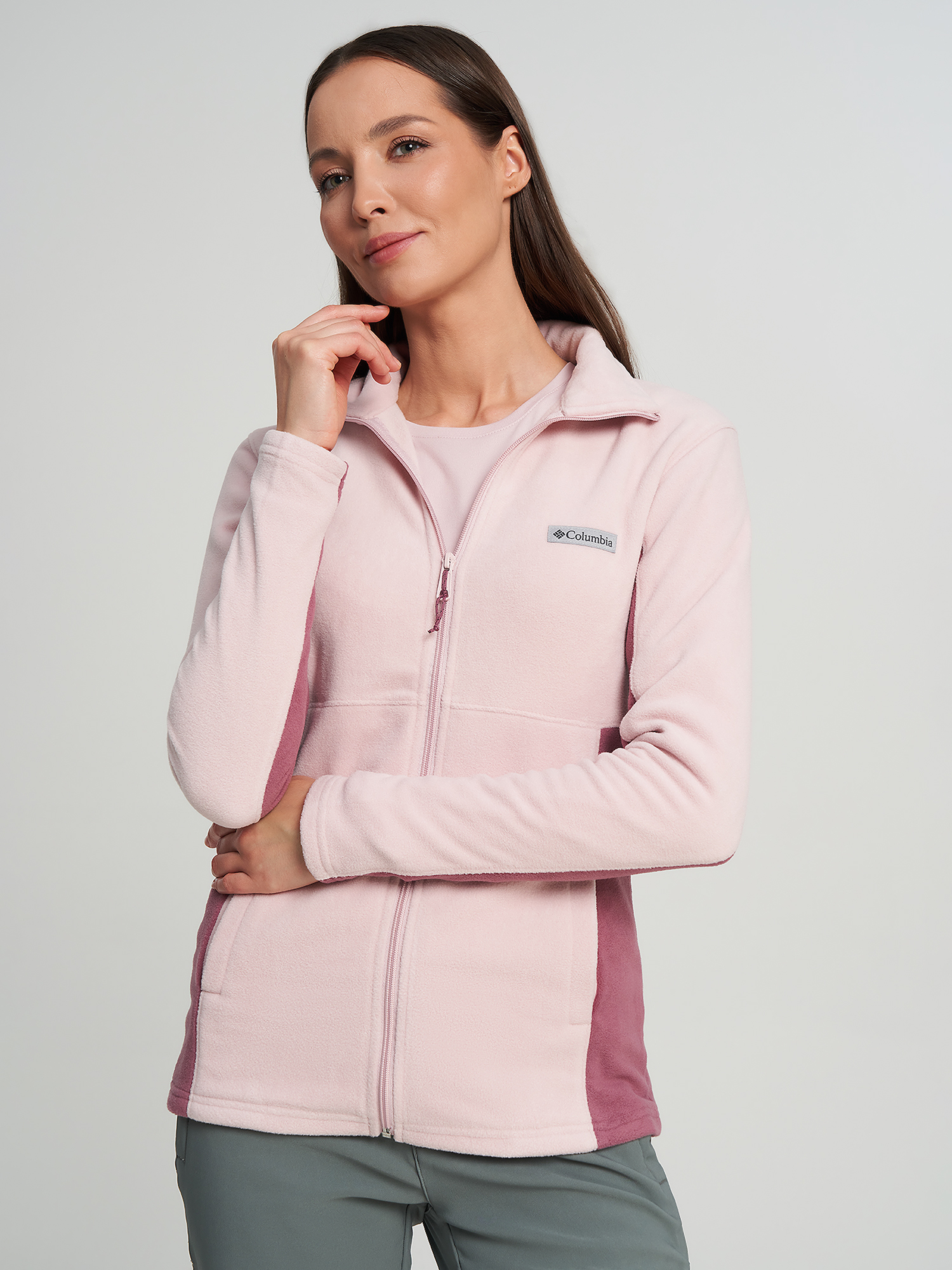 Изображение товара Джемпер флисовый женский Columbia Basin Trail III Full Zip, Светло-розовый