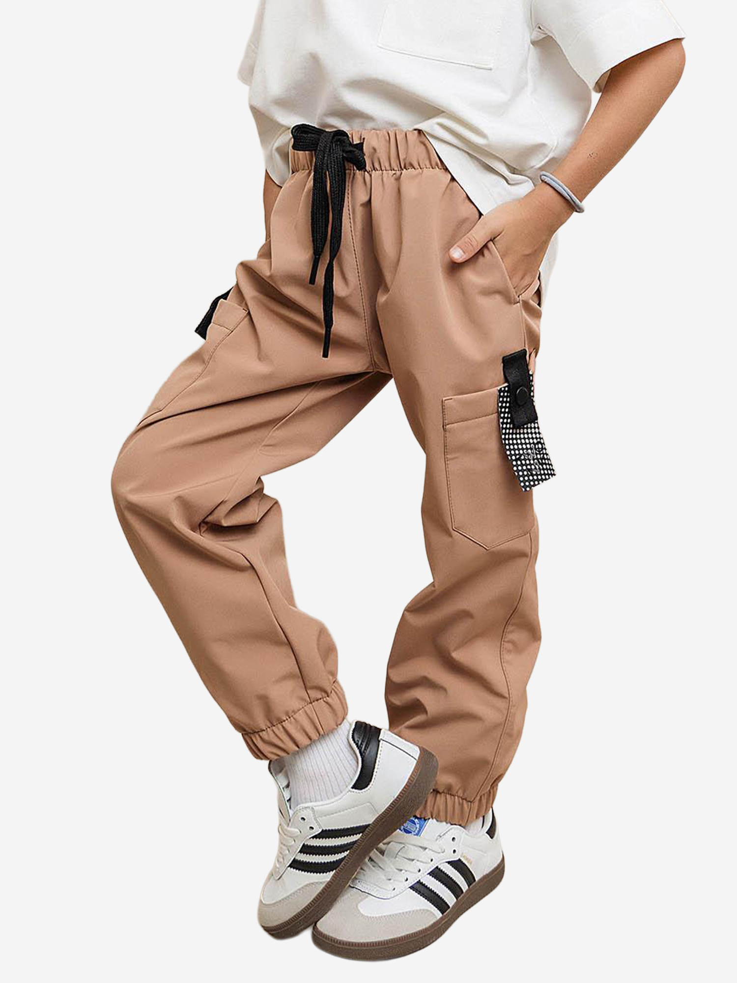 Изображение товара Брюки софтшелл для девочки batik Тони молочный шоколад