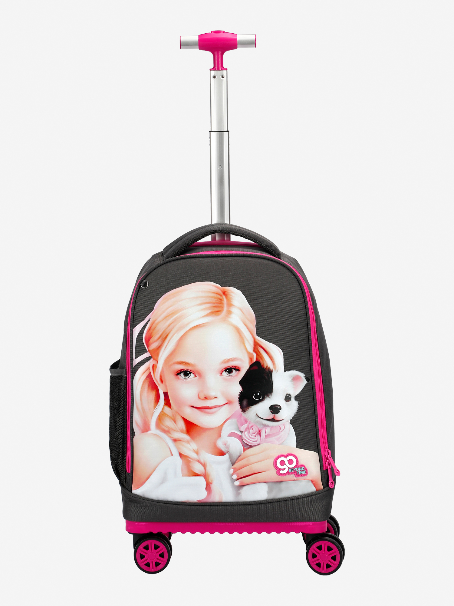 Изображение товара Чемодан детский BEYOND TIME D03 Девочка и щенок серый