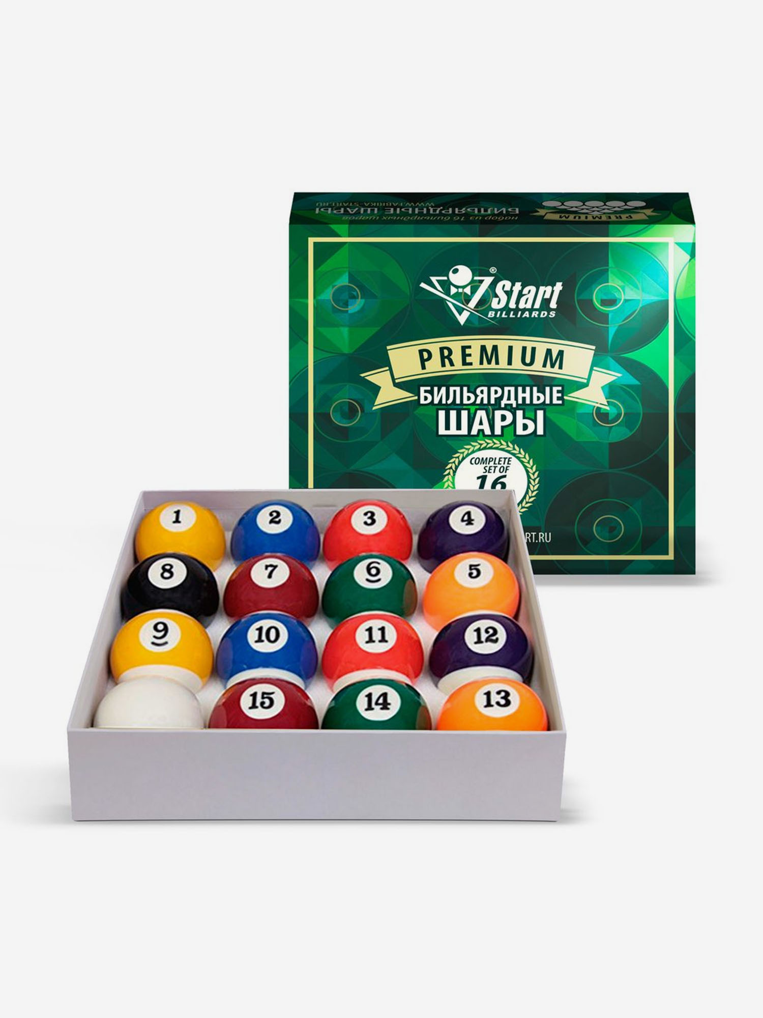 

Шары для бильярда Start Billiards Premium 57,2 мм, Мультицвет
