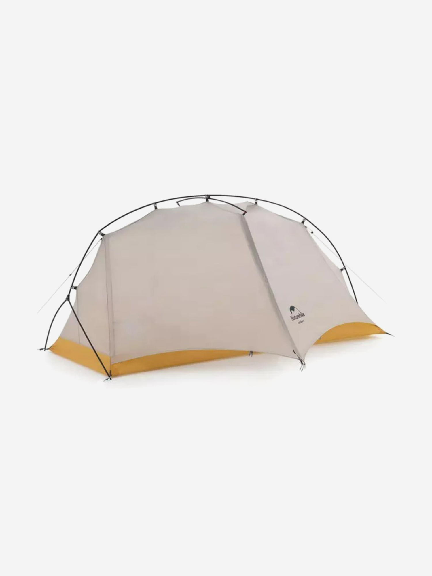 Палатка Naturehike Cloud Trace 1-местная, алюминиевый каркас, серо-желтый, Желтый мешок спальный naturehike compact c180 190х75 см правый тк 12c желтый желтый