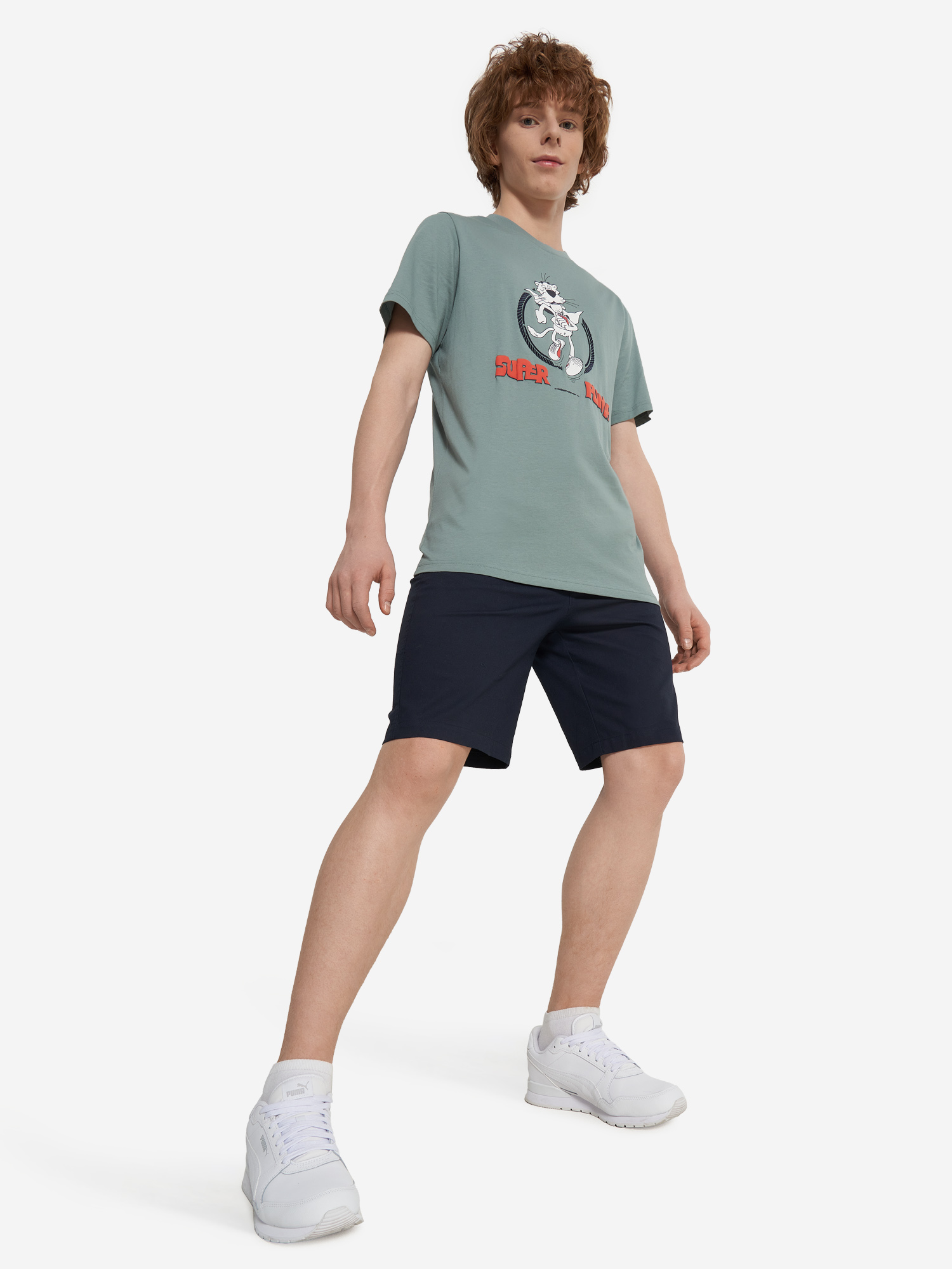 Футболка для мальчиков PUMA Super Graphic, Зеленый 4