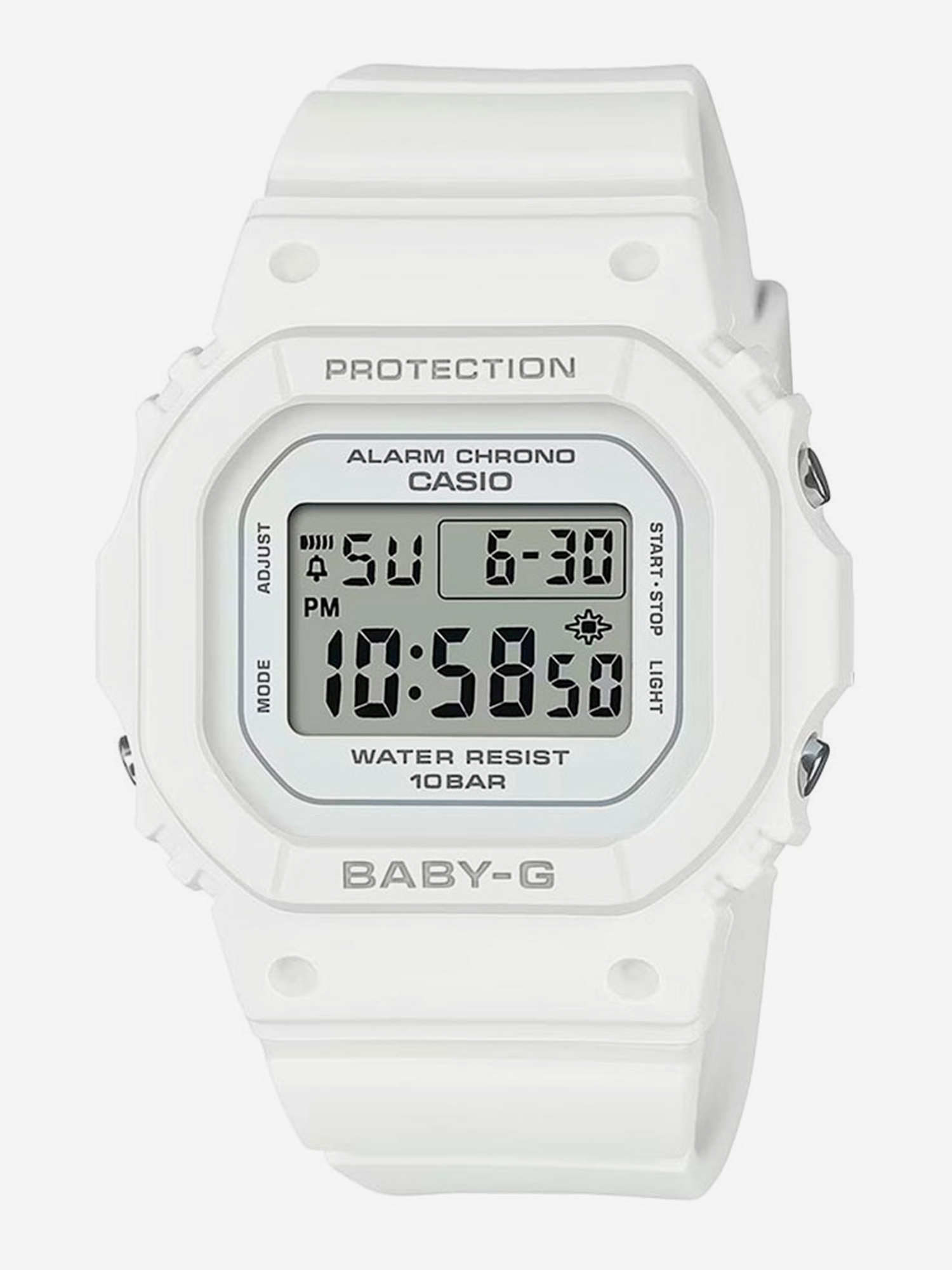 Изображение товара Спортивные часы Casio Baby-G BGD-565U-7E Белые с водонепроницаемостью 67 IP