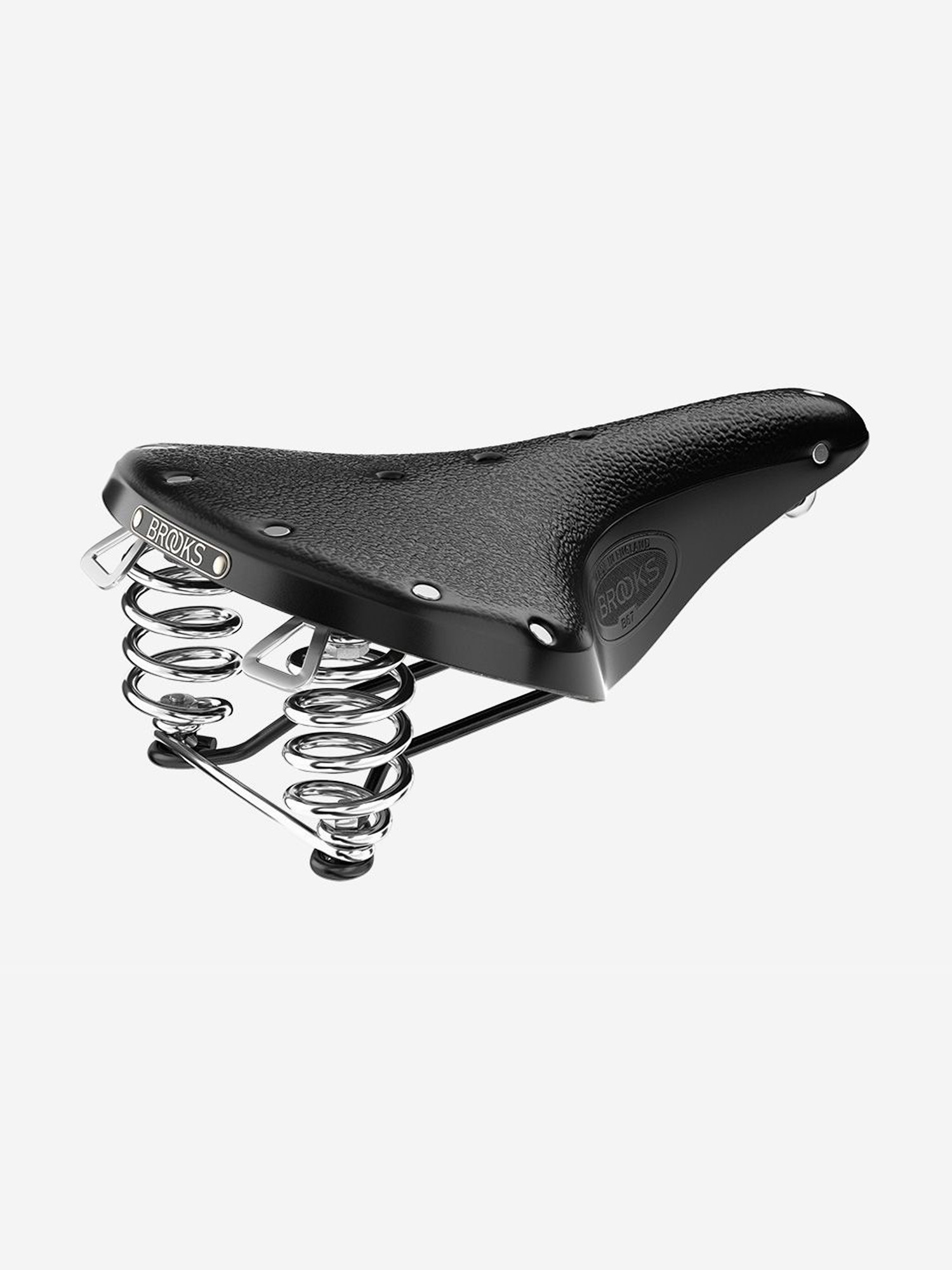 

Седло кожаное Brooks B67 Black (B427HS A07202), Черный