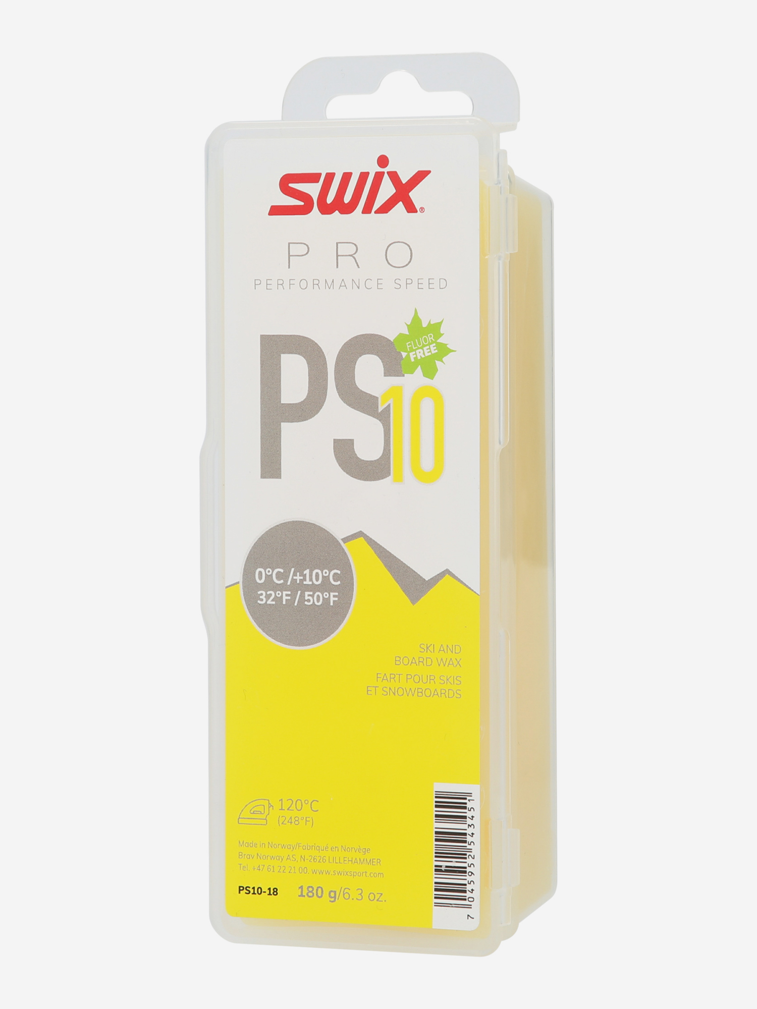 

Мазь скольжения Swix PS10 Yellow, 0/+10°C, Желтый
