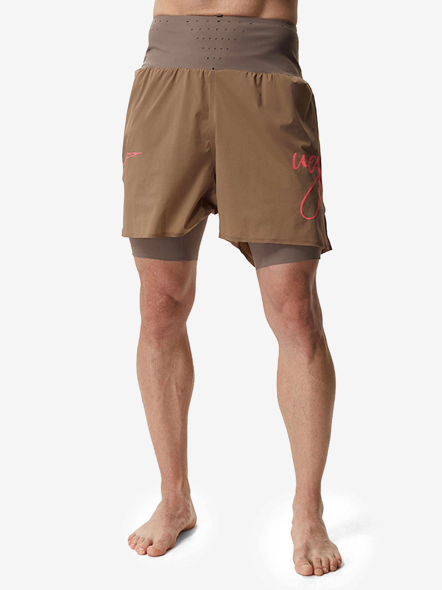 

ШОРТЫ С ПОЯСОМ МУЖСКИЕ SFA5 ELEVATE 2IN1 SHORT | GREY BROWN, Коричневый