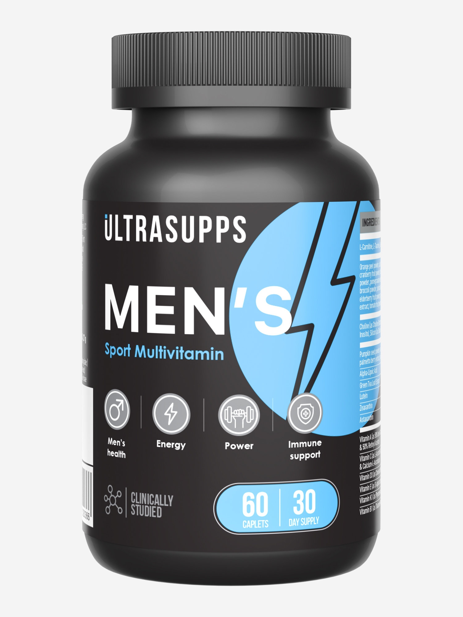 

Мужской спортивный витаминно-минеральный комплекс ULTRASUPPS, 60 шт, Черный