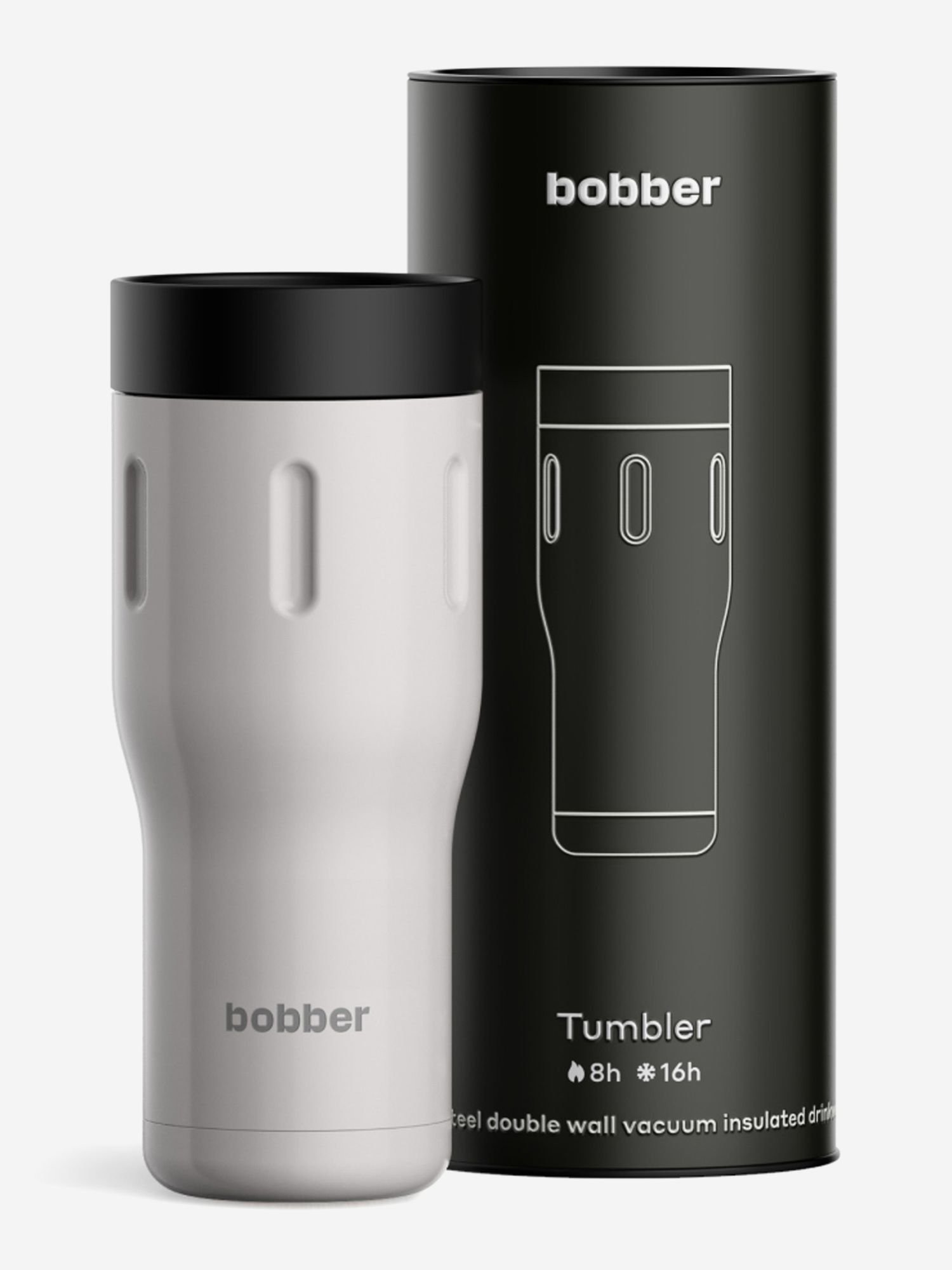 

Термокружка вакуумная BOBBER Tumbler 500 мл, крышка 360, тепло до 8 часов, серый, Серый