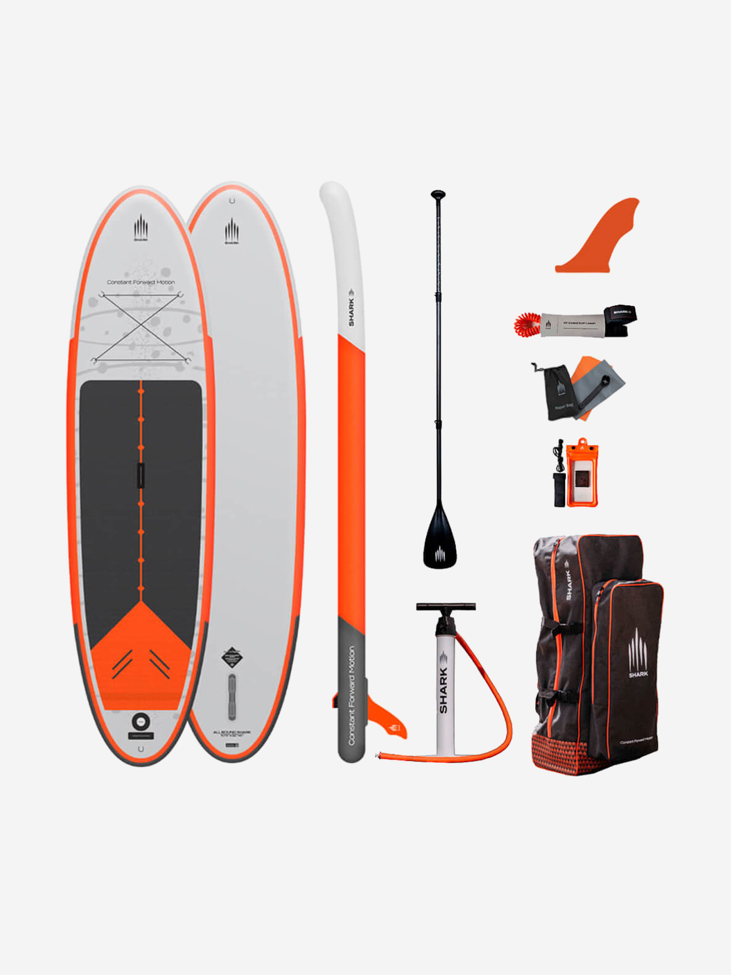 

Доска SUP надувная комплект Shark All-Round Ride 10'8"х34"х6", Белый
