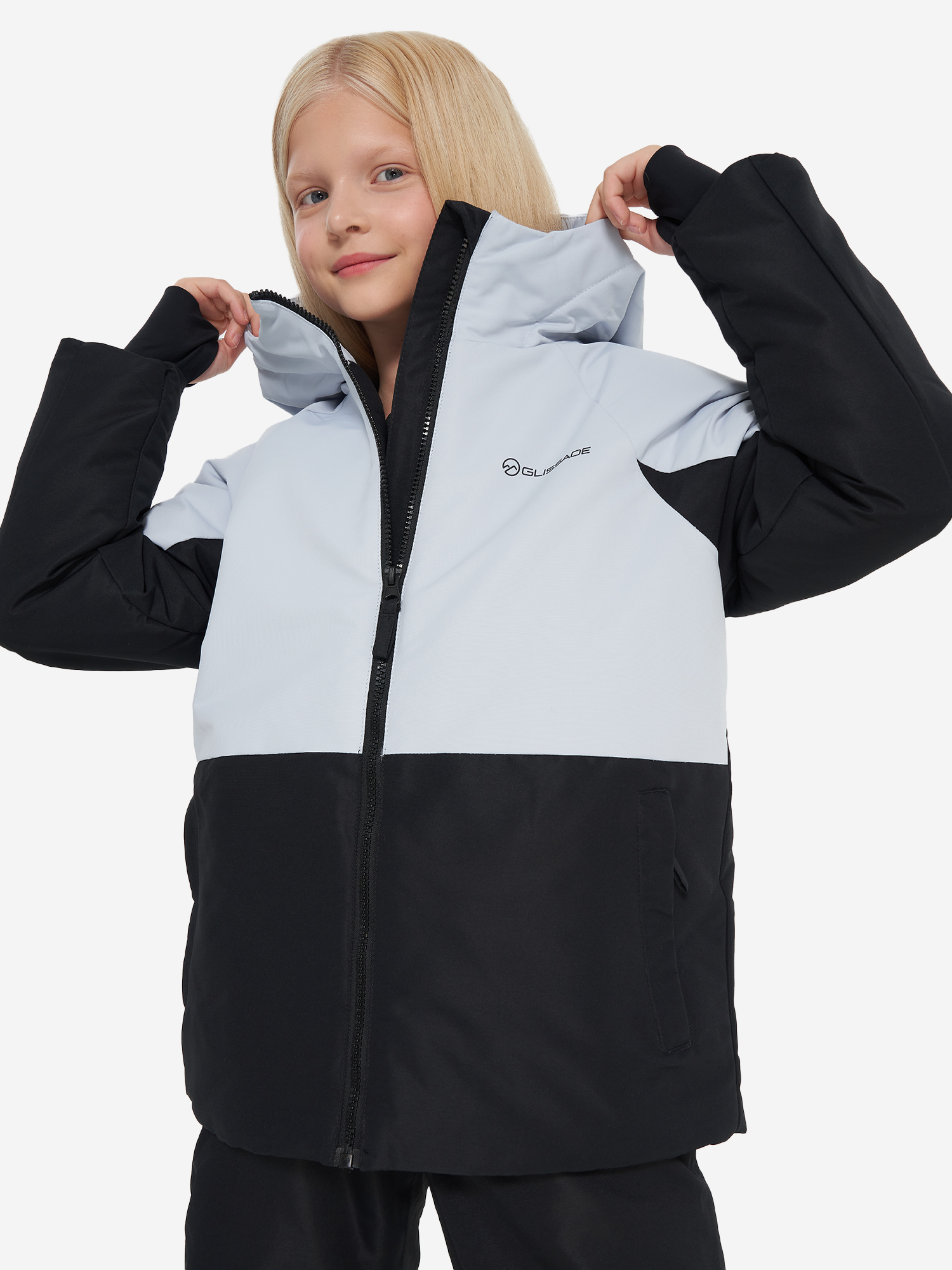 Куртка утепленная для девочек Glissade Серый 5999₽