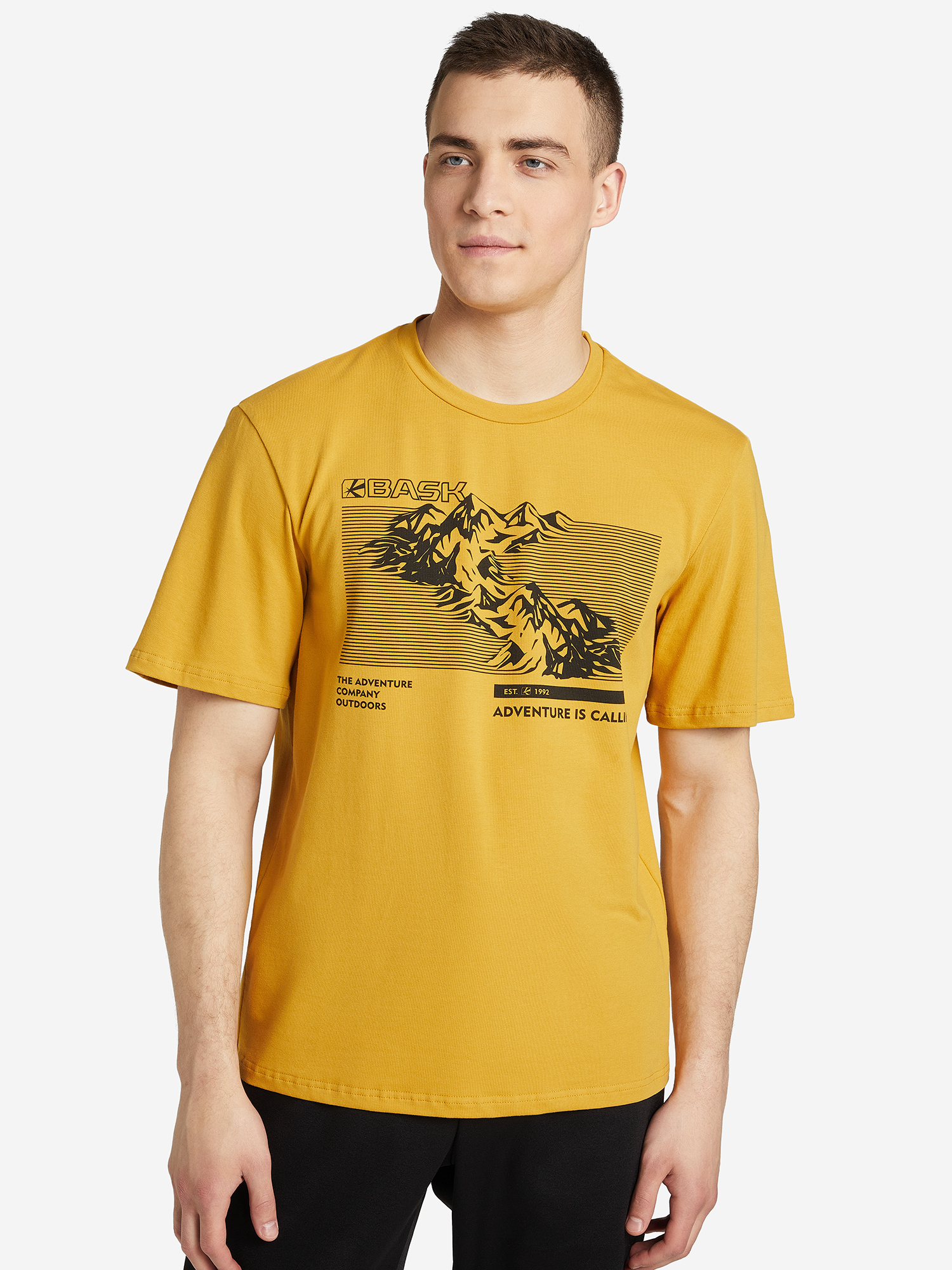 Футболка мужская Bask Topography, Желтый футболка мужская bask topography желтый