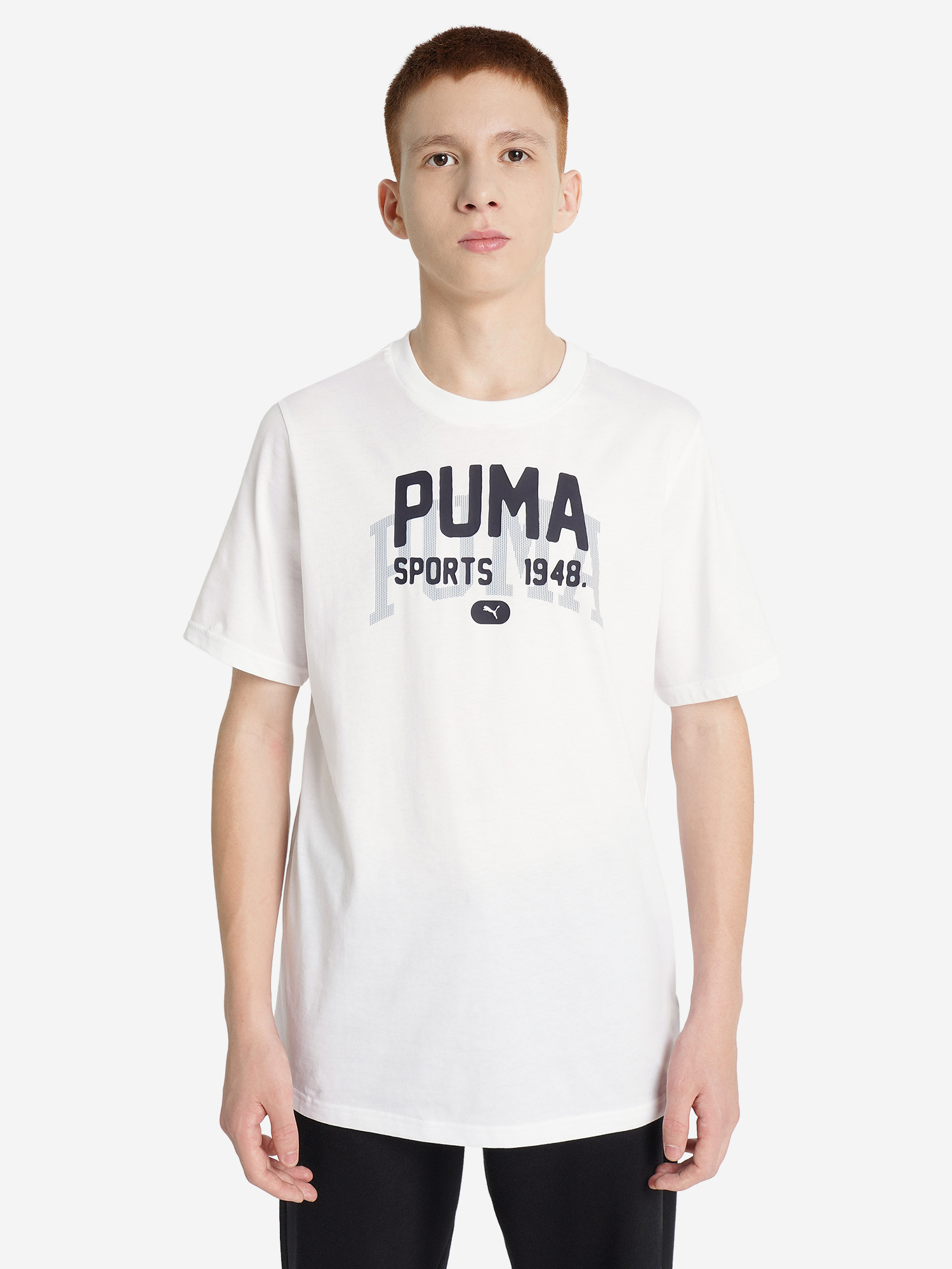 фото Футболка для мальчиков puma graphics varsity, белый