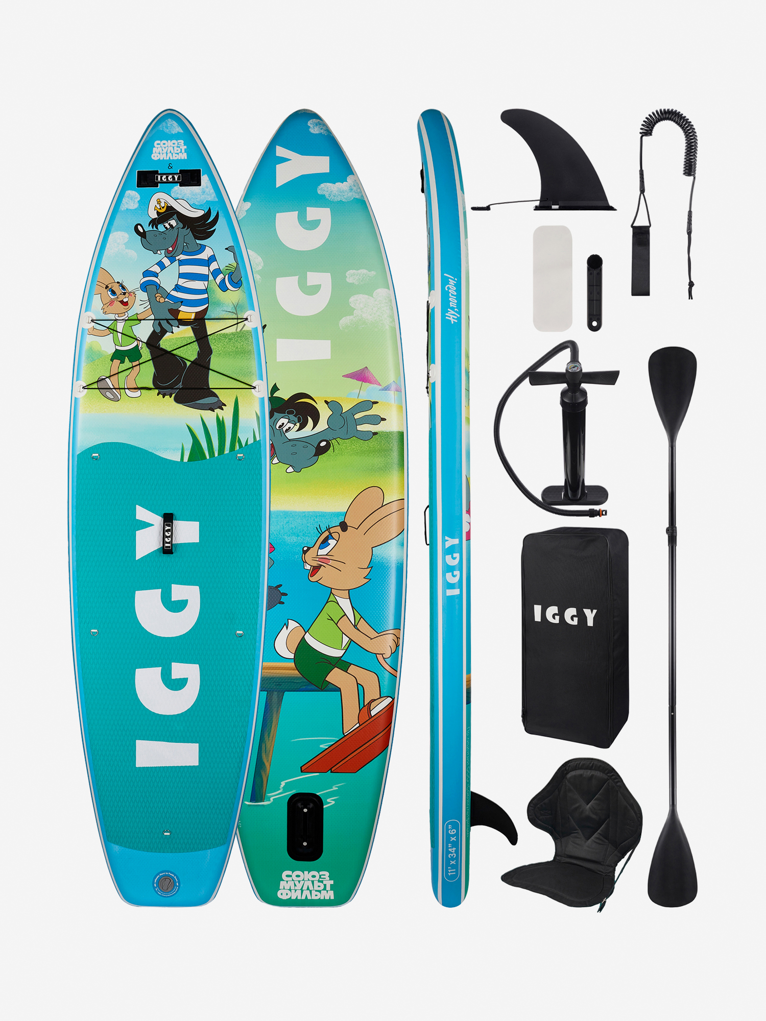 Изображение товара Надувной сапборд Iggy 11х34х6 Ну, погоди! для отдыха на воде