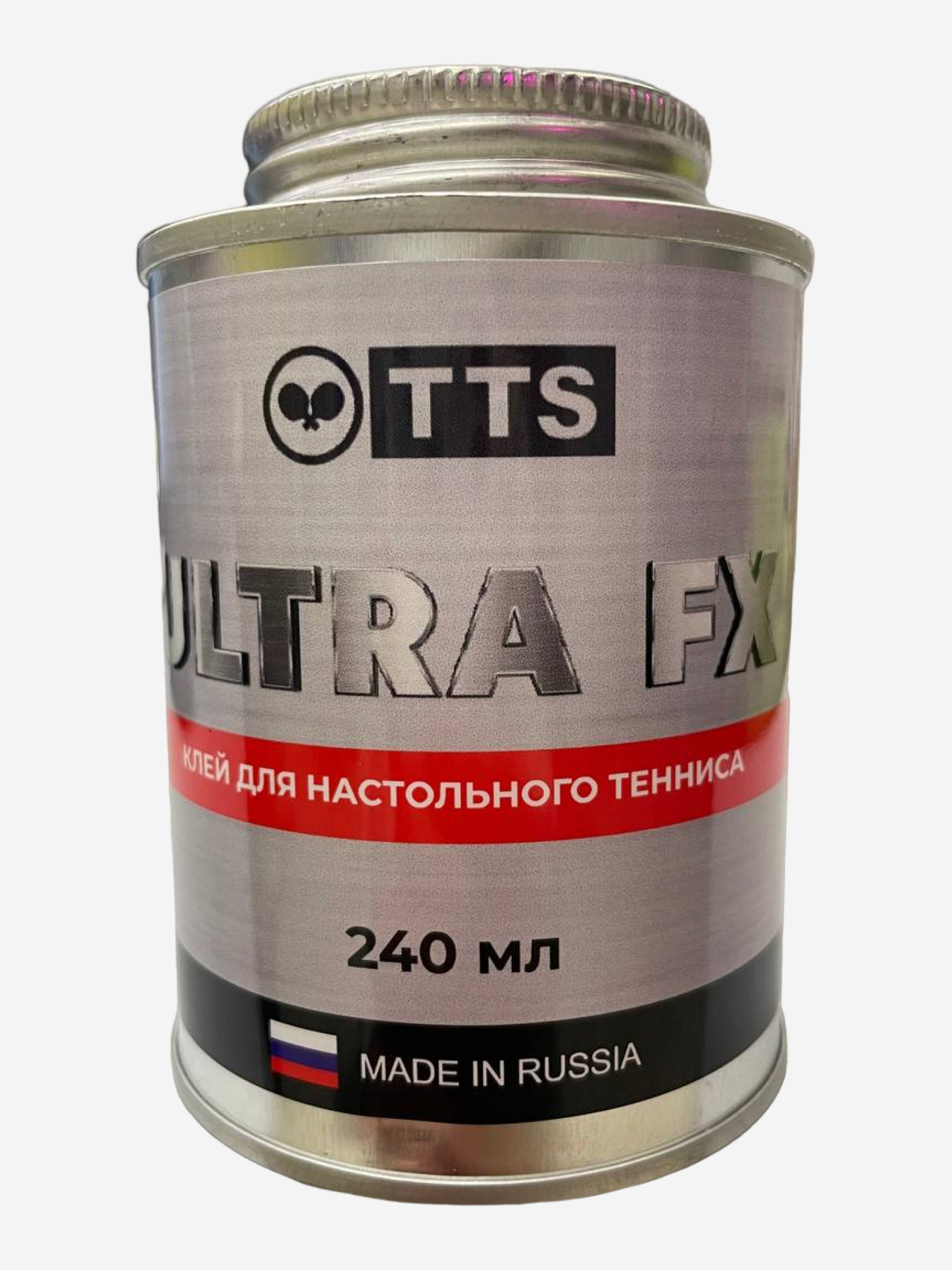 

TTS Клей резиновый ULTRA FX в жестяной банке с кисточкой 240 мл, Серебряный