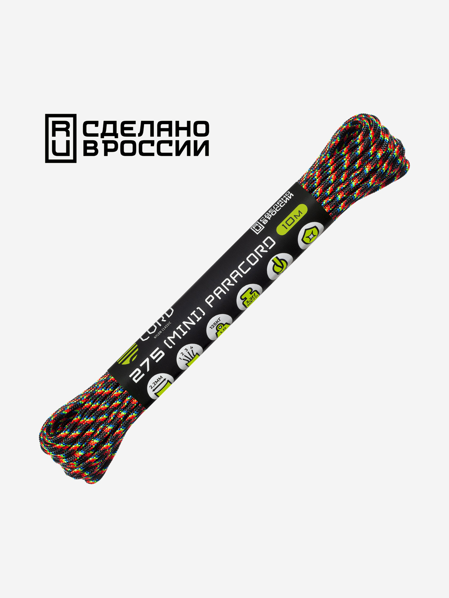 

Паракорд 275 (мини) CORD nylon 10м RUS (galaxy), Мультицвет