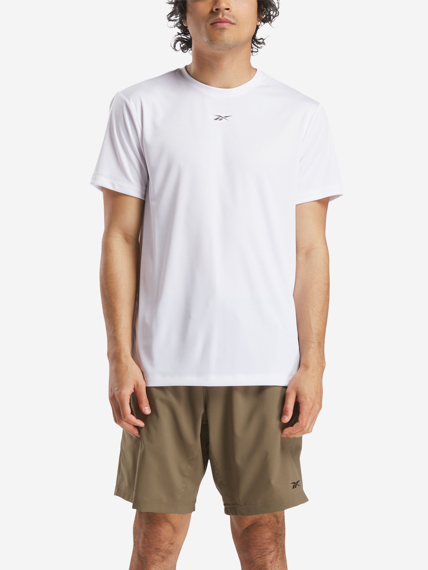 Изображение товара Мужская футболка Reebok для фитнеса и тренинга с логотипом, синтетика