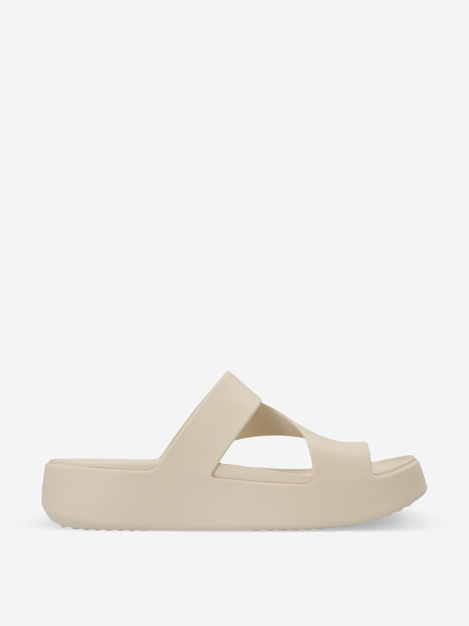 фото Шлепанцы женские crocs getaway platform toe loop, бежевый