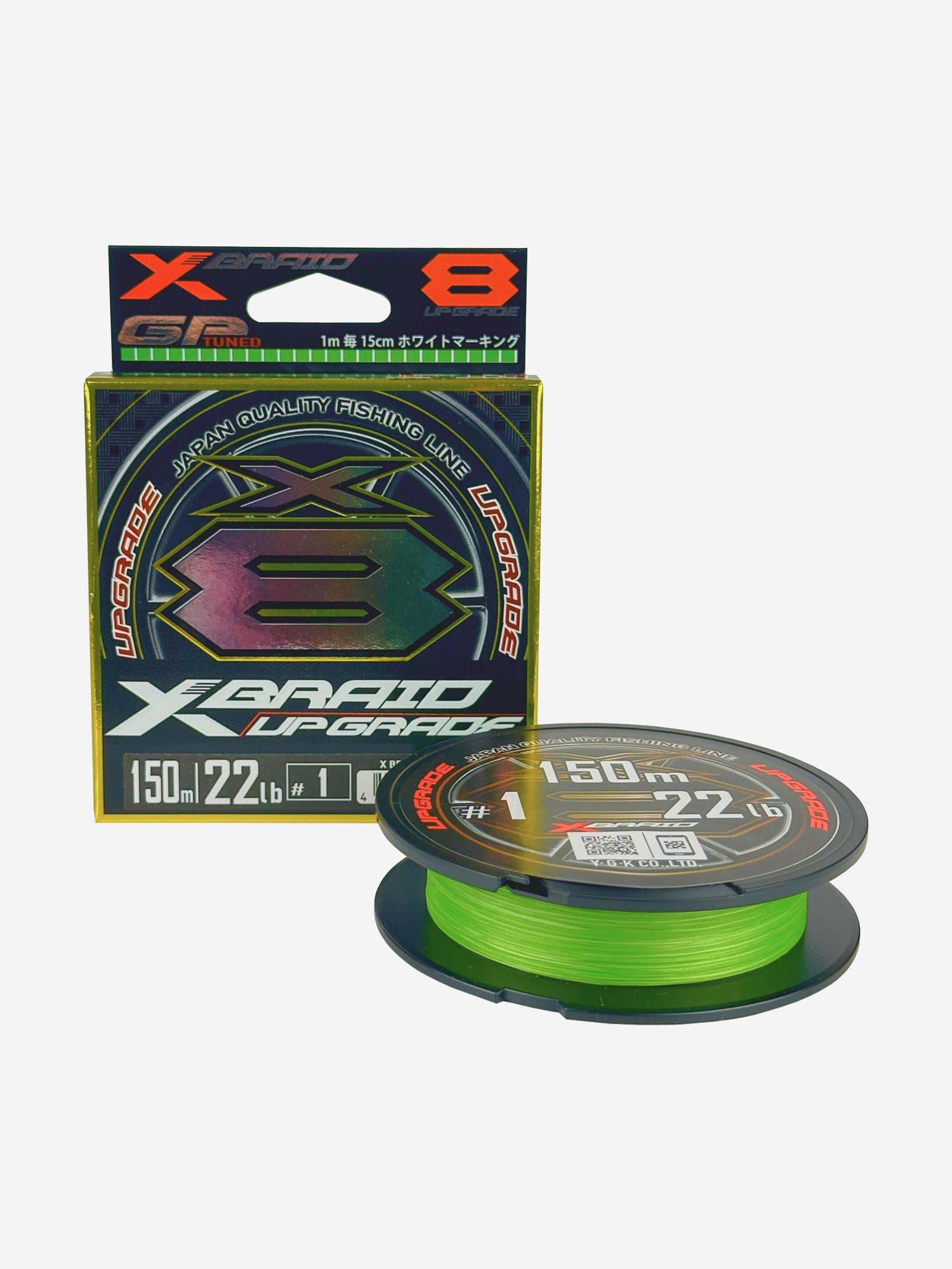 

Шнур YGK X-Braid Upgrade X8 150м Green #1.0, 0.165мм, 22lb, 9.9кг, Зеленый