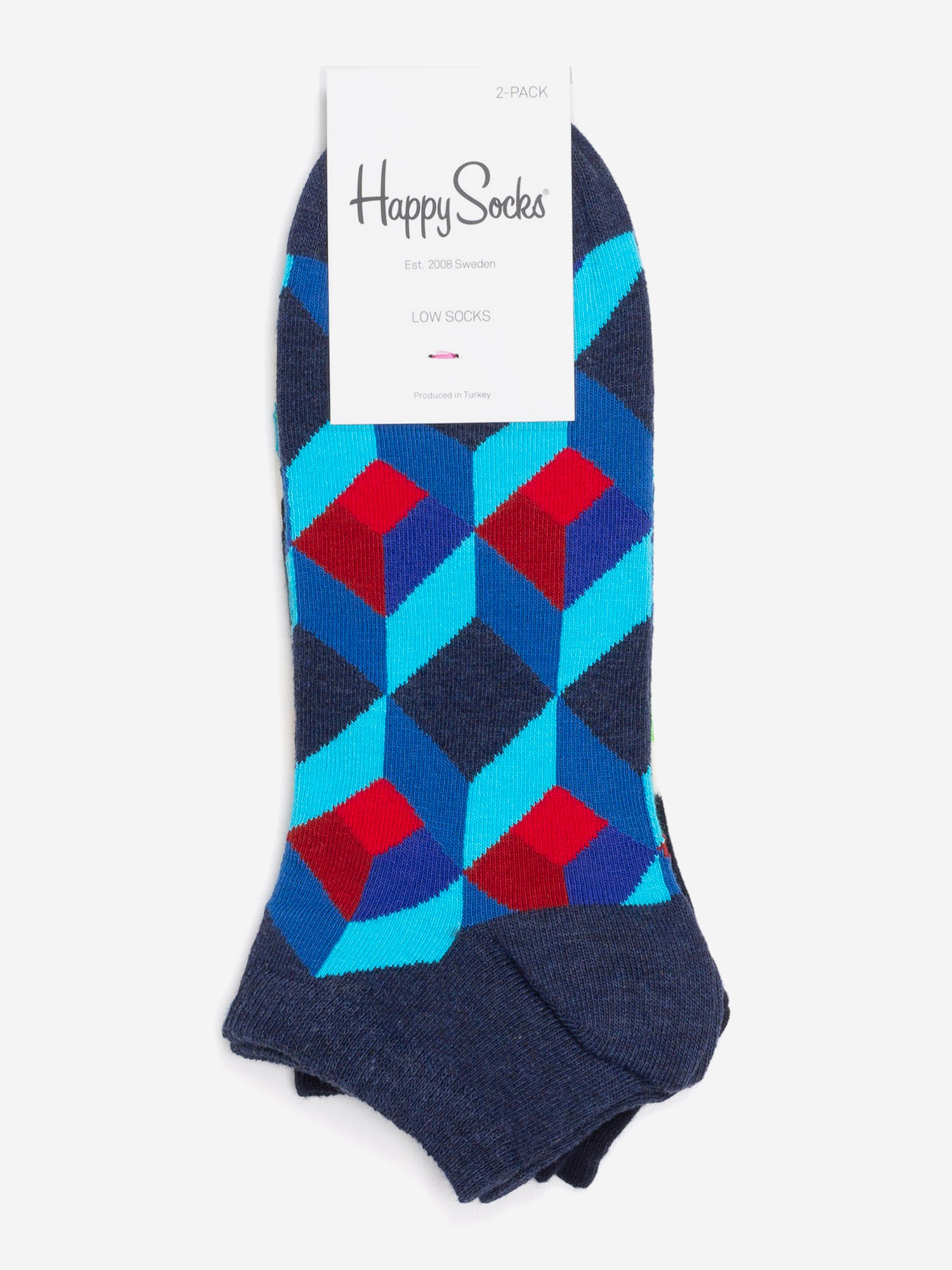 

Носки с рисунками Happy Socks, Low 2 Pack Optic Egg, Синий
