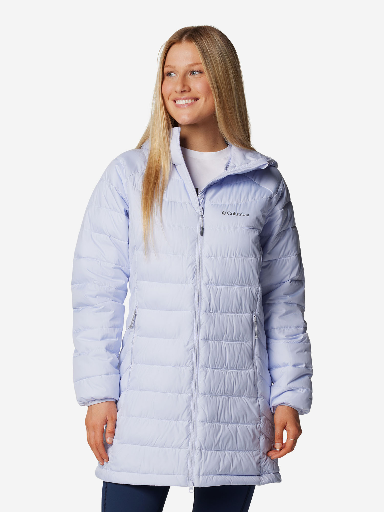 Куртка утепленная женская Columbia Powder Lite II Mid Jacket, Голубой 2089371CLB-581, размер 50 - фото 2