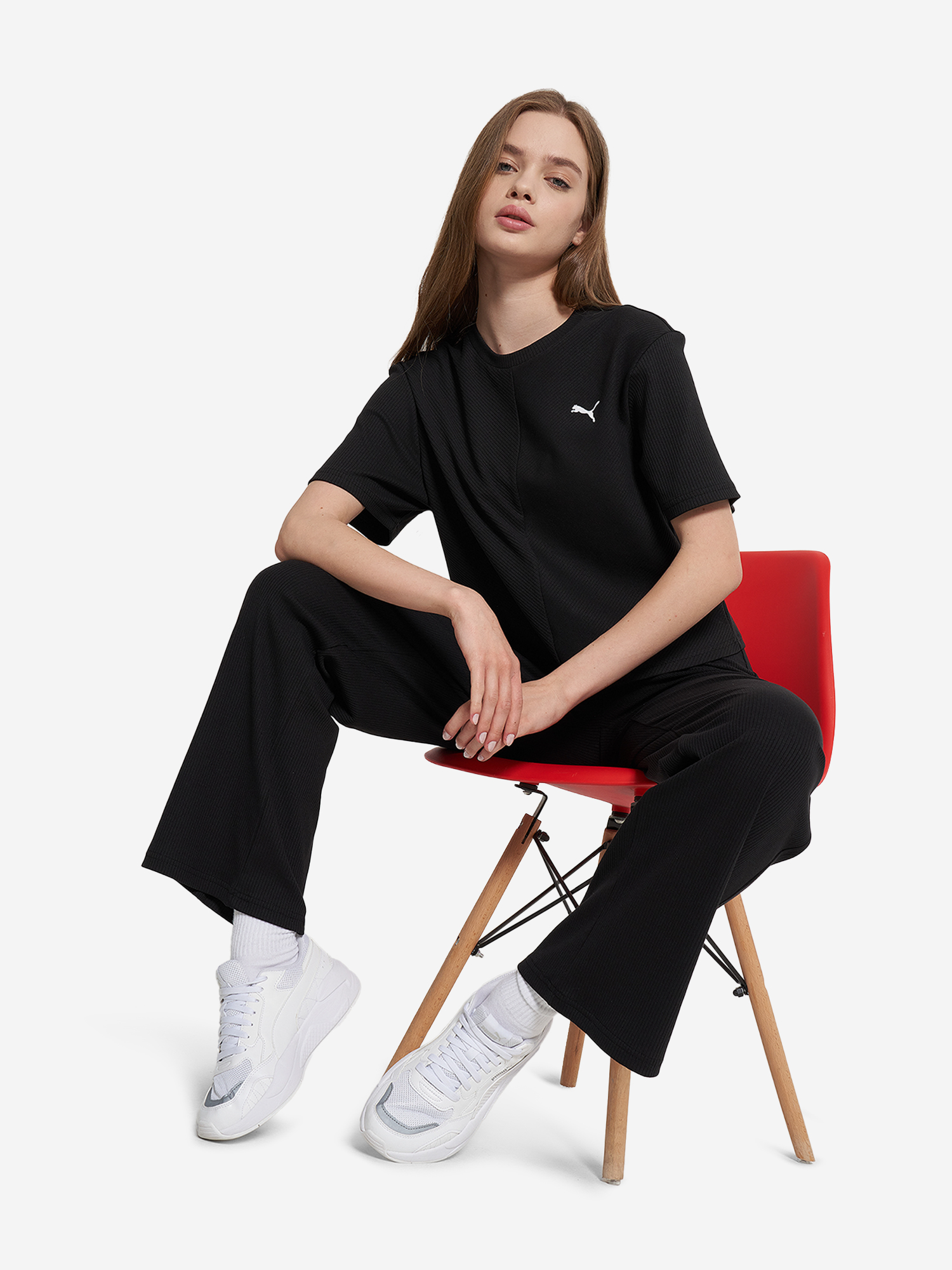 фото Футболка женская puma wardrobe ess, черный