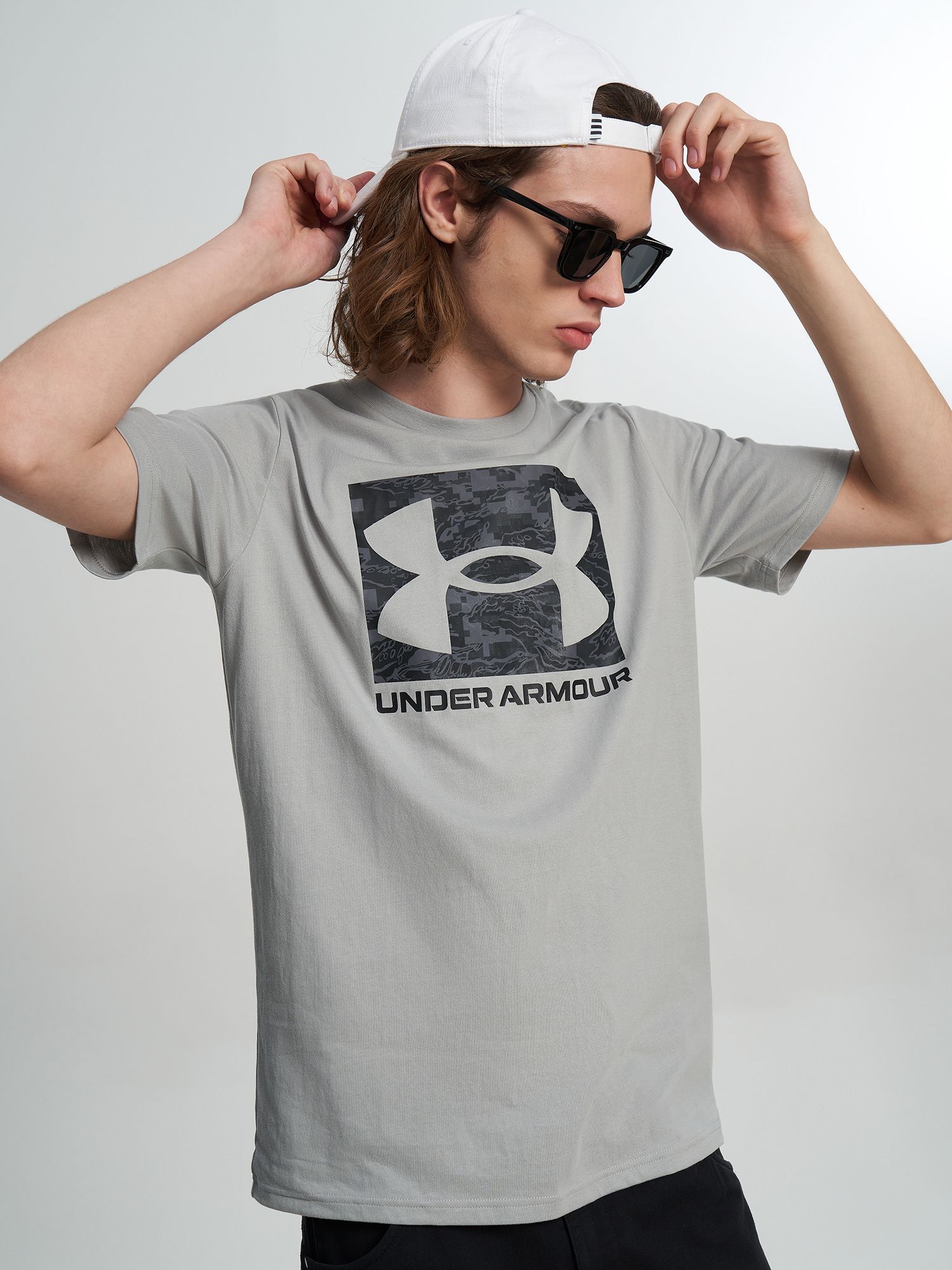 Футболка Under Armour Camo Boxed Logo, серый, арт. 1361673U0F-069