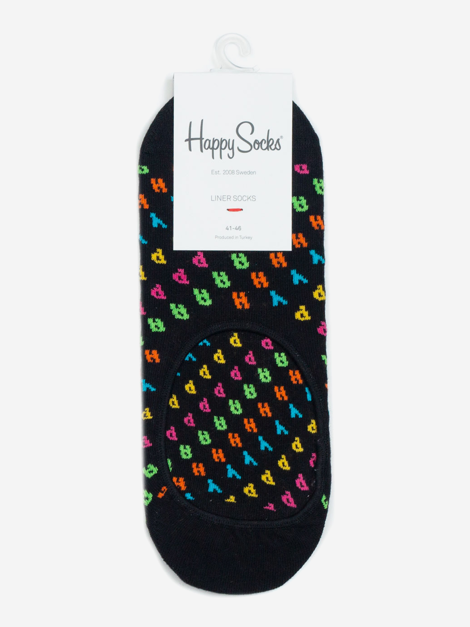 

Носки с рисунками Happy Socks, Liner Happy, Черный