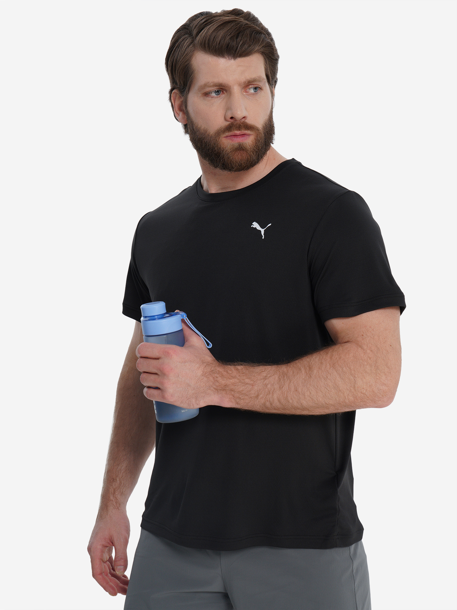 Изображение товара Мужская футболка PUMA для бега с логотипом, всесезонная, 529133P0P-01