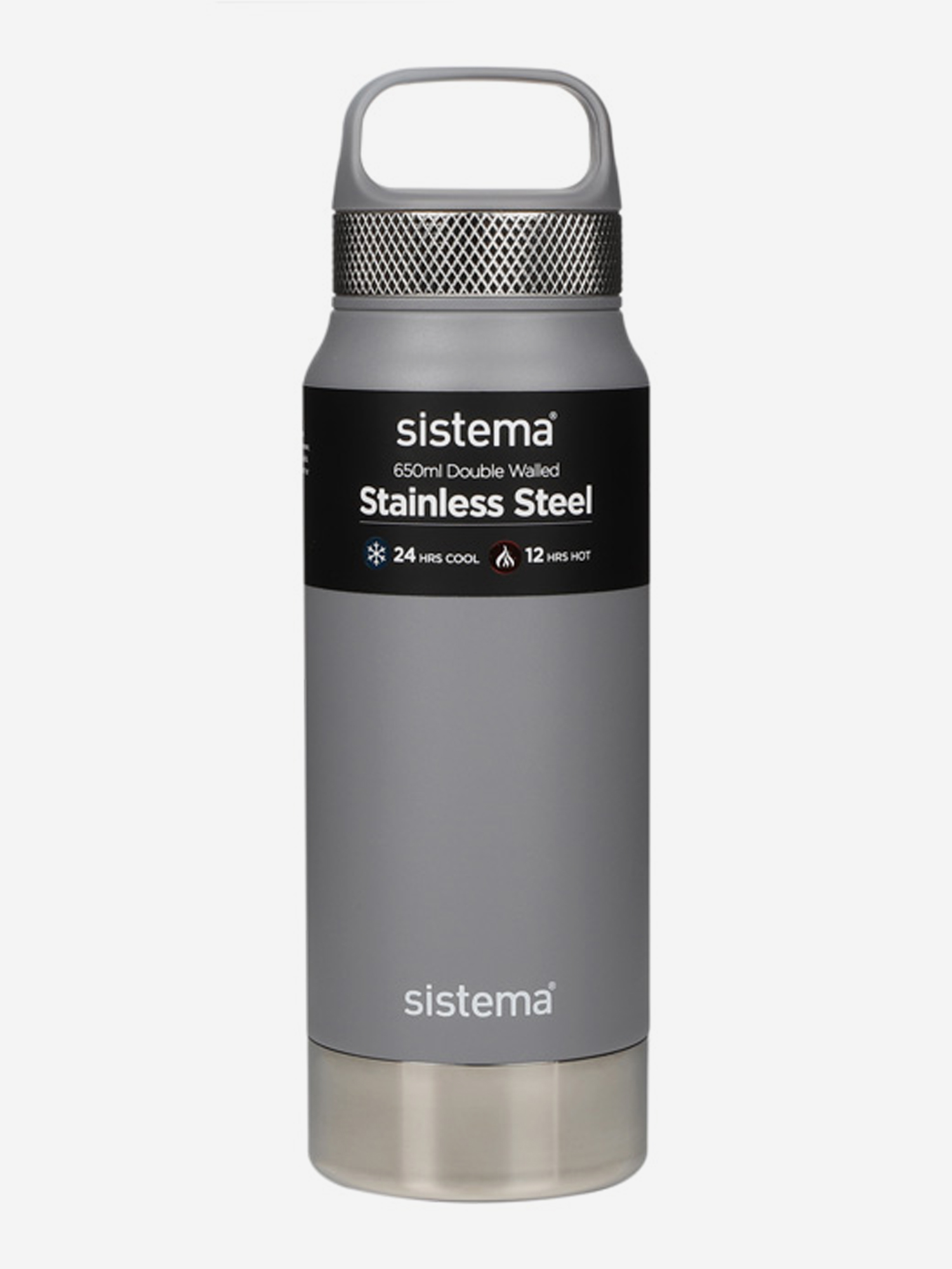 Изображение товара Термобутылка Sistema "Hydrate" 650мл серая 560, Серый
