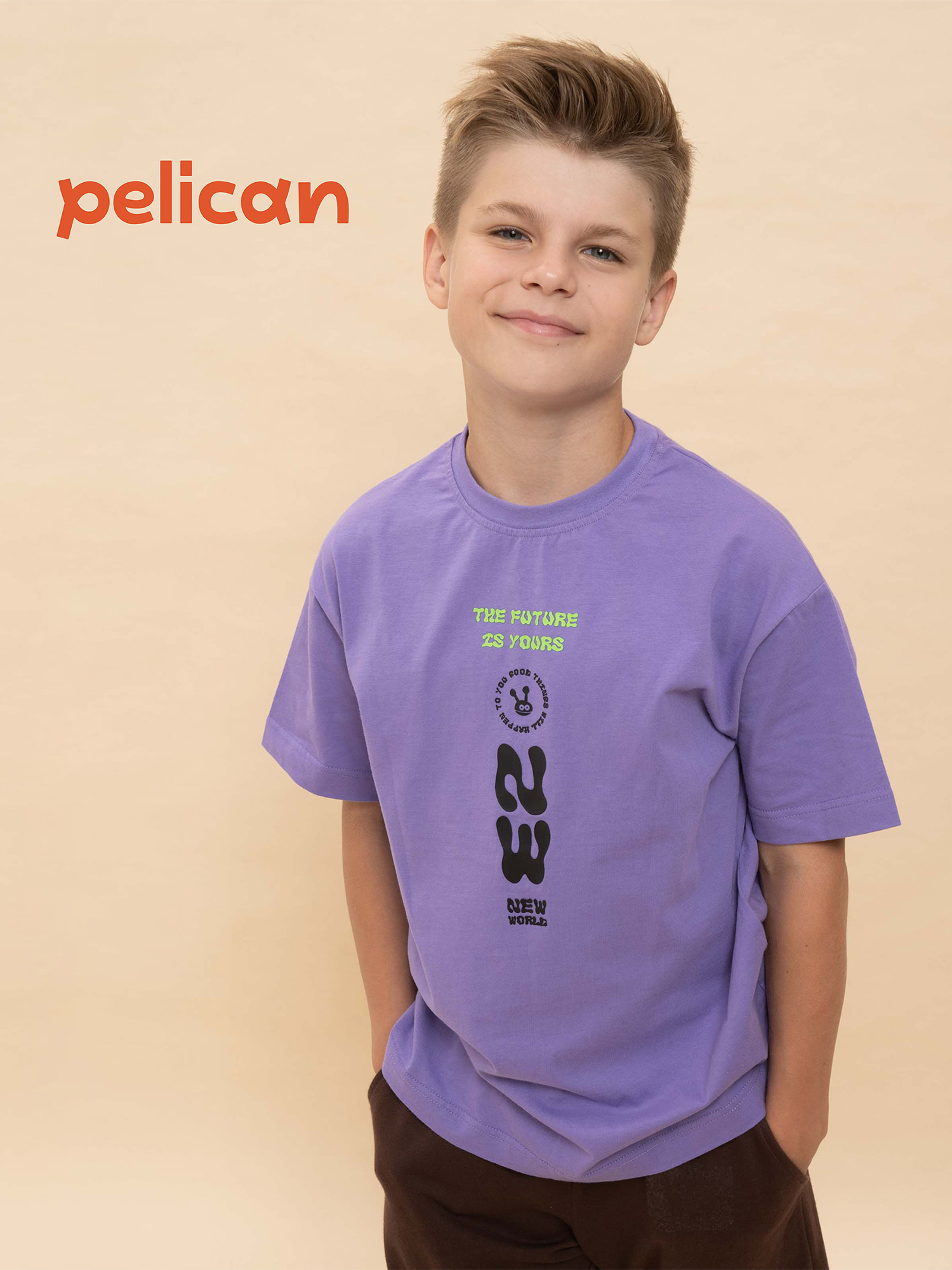

Футболка для мальчиков Pelican, Фиолетовый