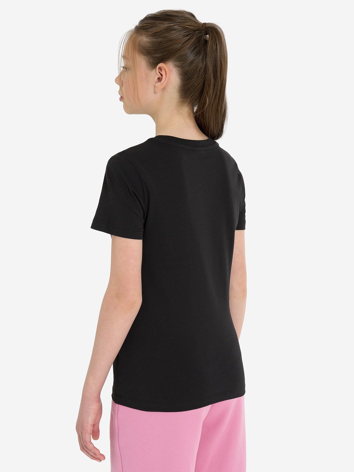 Футболка для девочек PUMA Classic Shiny Color Logo, Черный 3