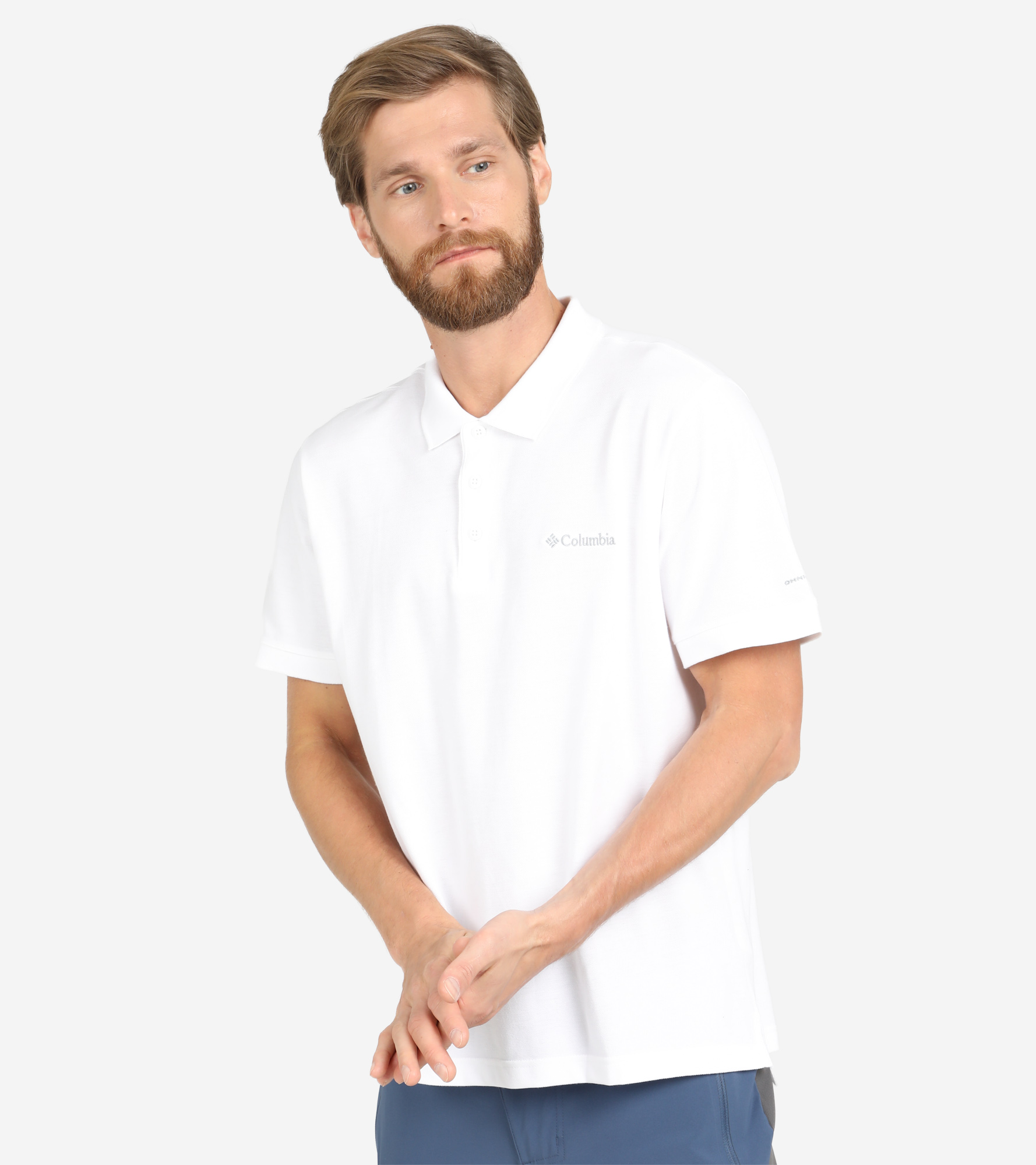 

Рубашка-поло мужская Columbia Cascade Range Solid Polo, Белый