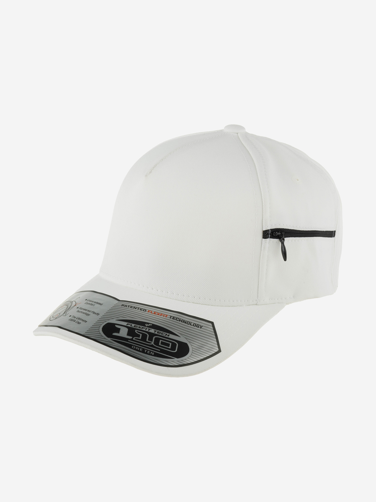 Изображение товара Бейсболка FLEXFIT 110ZP белая универсальная спортивная стильная