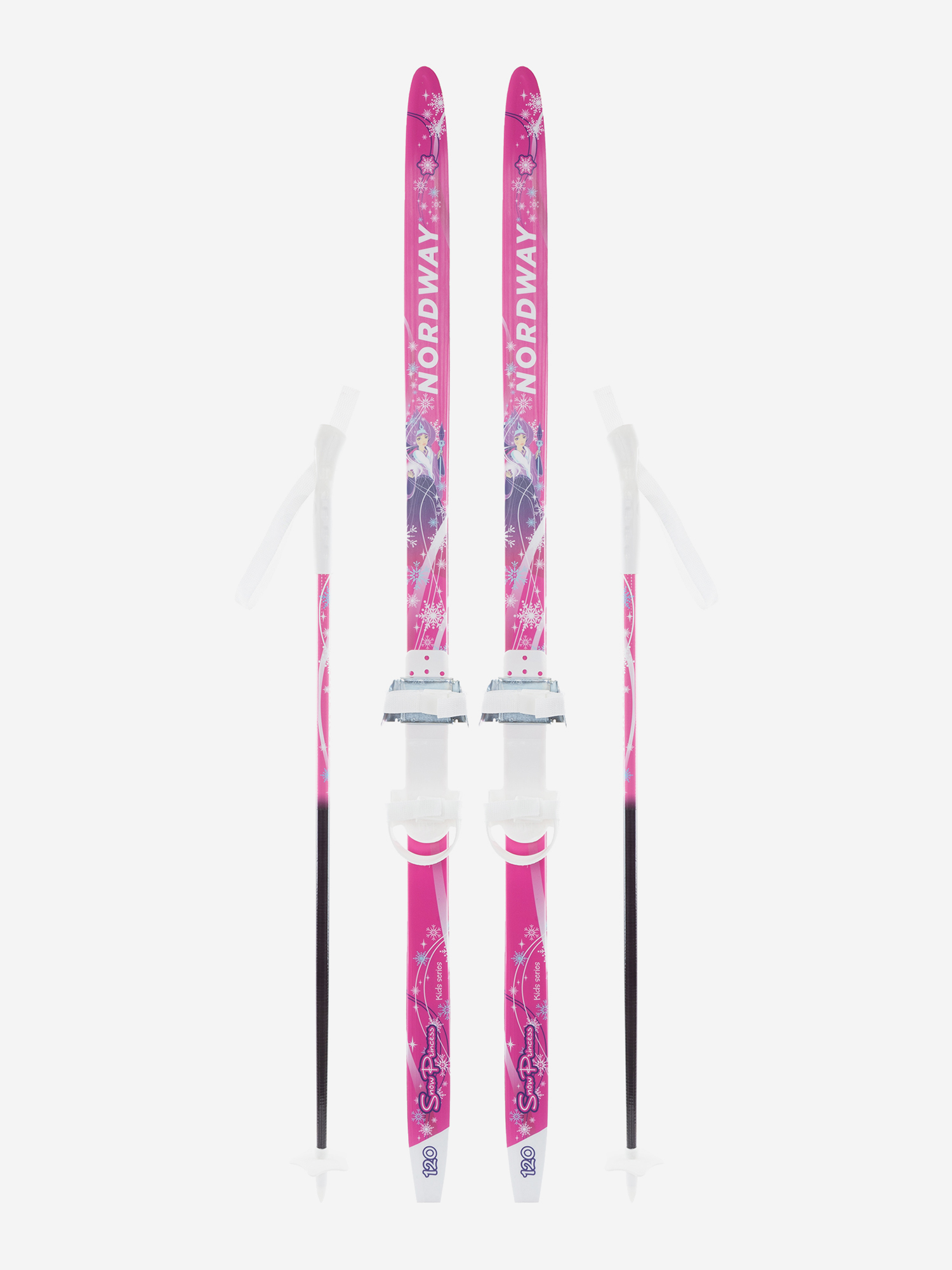 

Комплект лыжный детский Nordway Snow Princess soft, Розовый