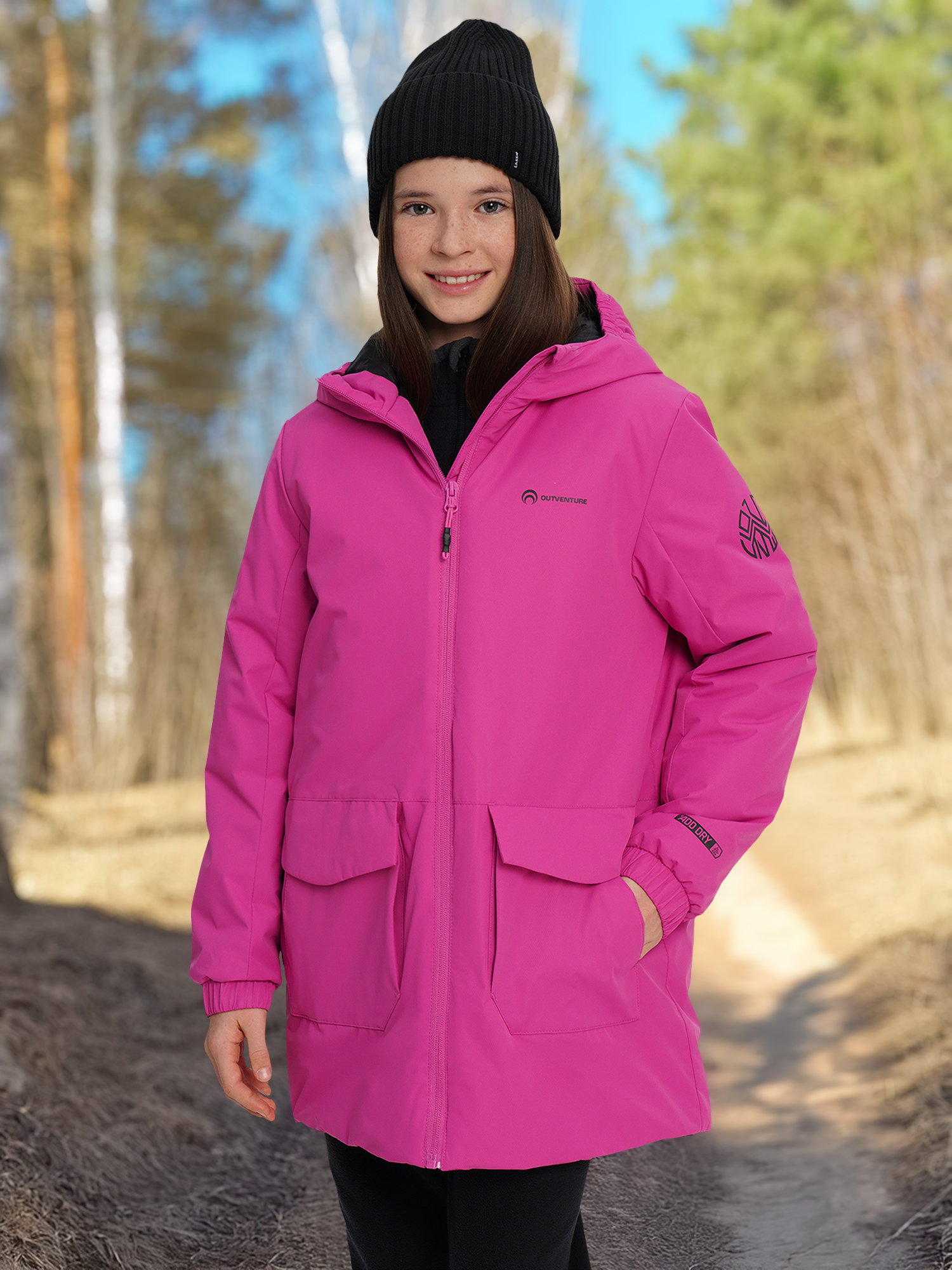 

Куртка утепленная для девочек Outventure, Розовый
