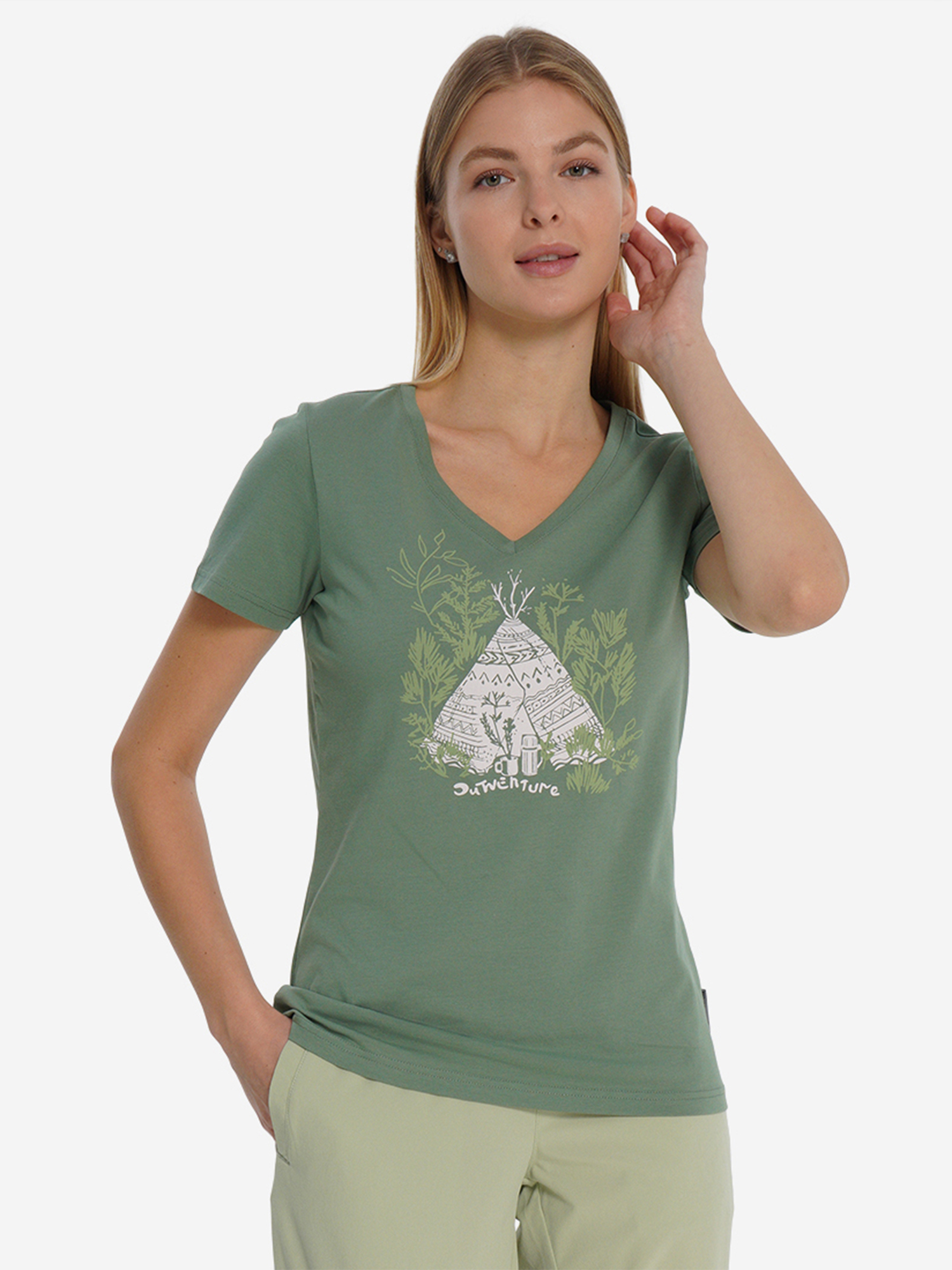 Изображение товара Женская футболка Outventure с принтом для активного отдыха