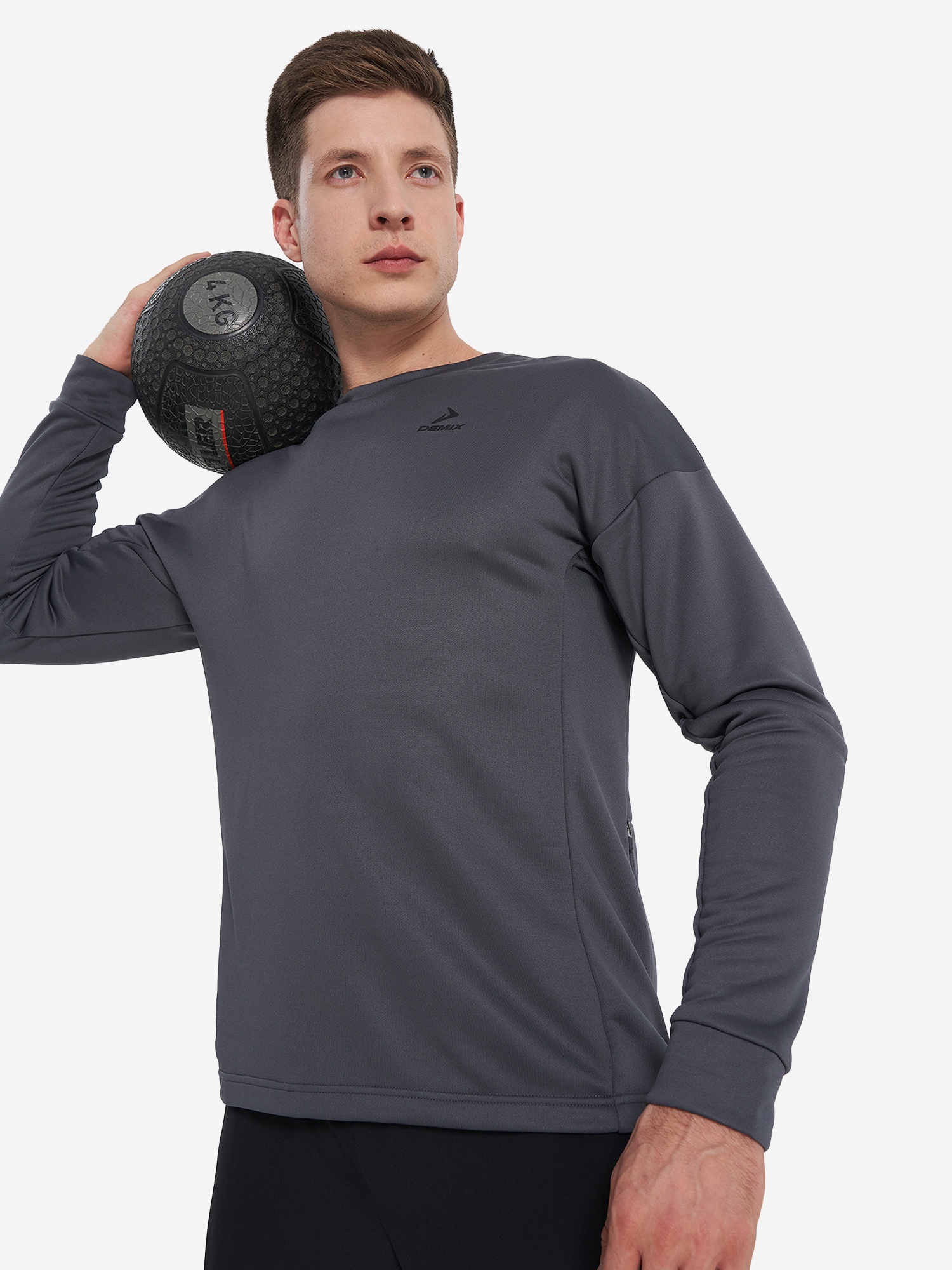 Свитшот Demix, серый, арт. 28187