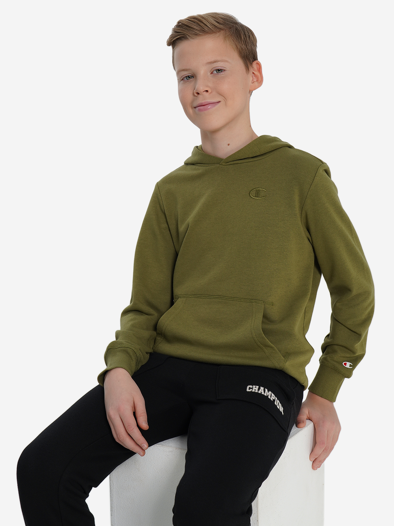 Худи Champion, зеленый, арт. 307642c0k-gs518