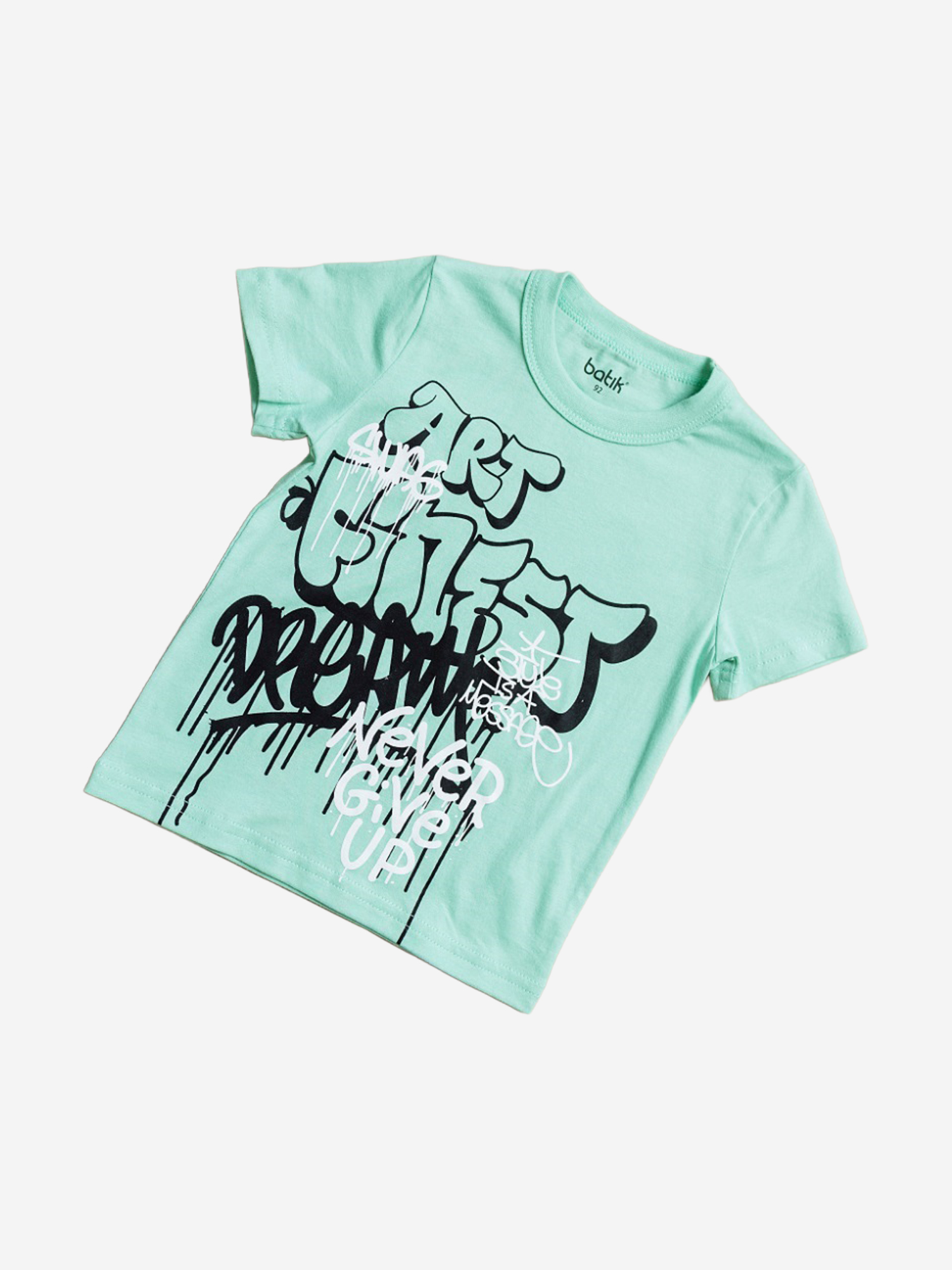 Изображение товара Футболка батик с коротким рукавом для мальчика из хлопка летняя и всесезонная