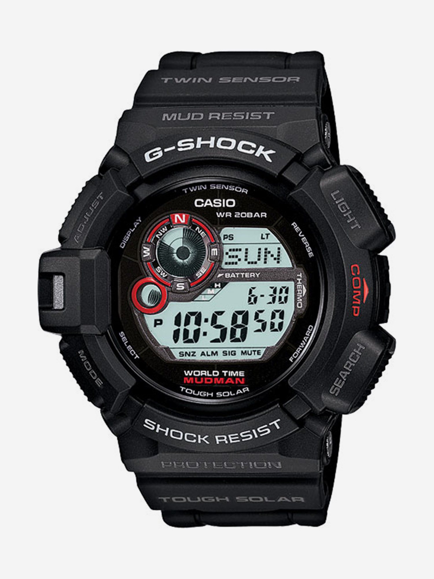 

Спортивные часы Casio G-9300-1E, Черный