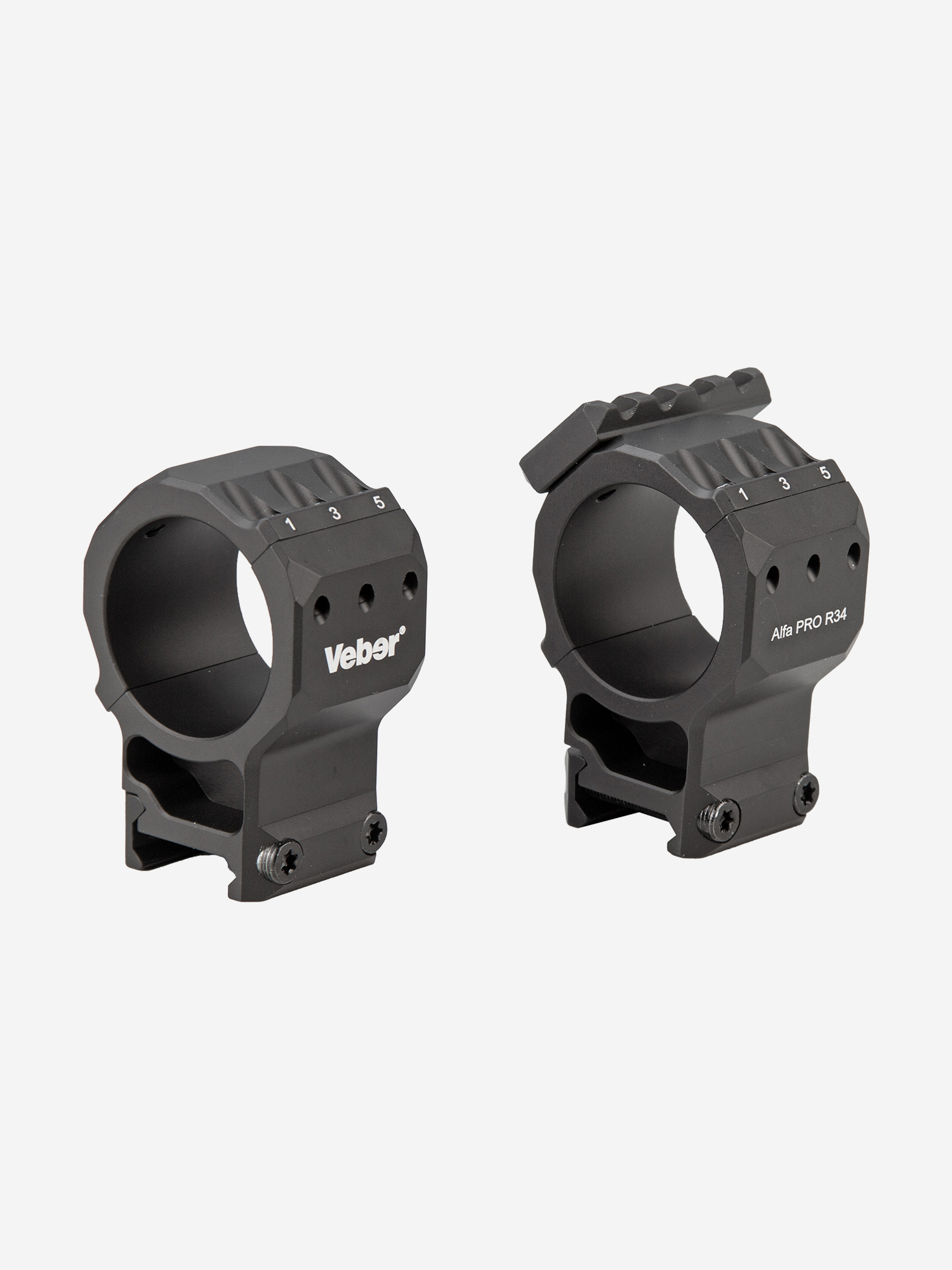 Изображение товара Кольца тактические Veber Alfa PRO R34 на Weaver 7075-T651