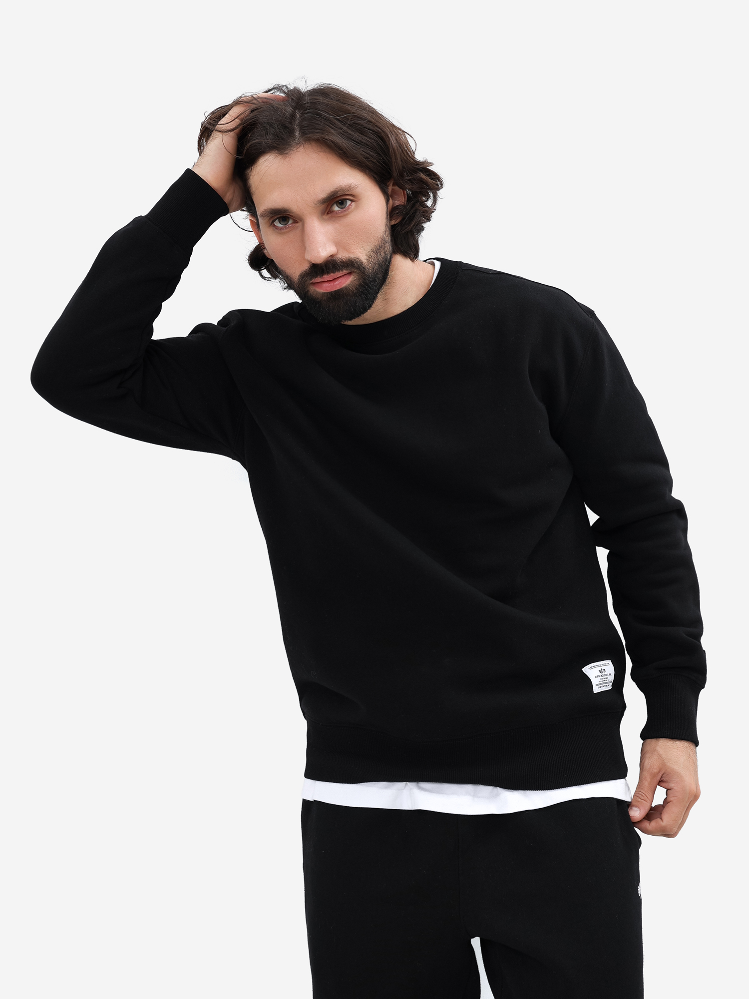 

Свитшот Essential Crewneck Alpha Industries, Черный